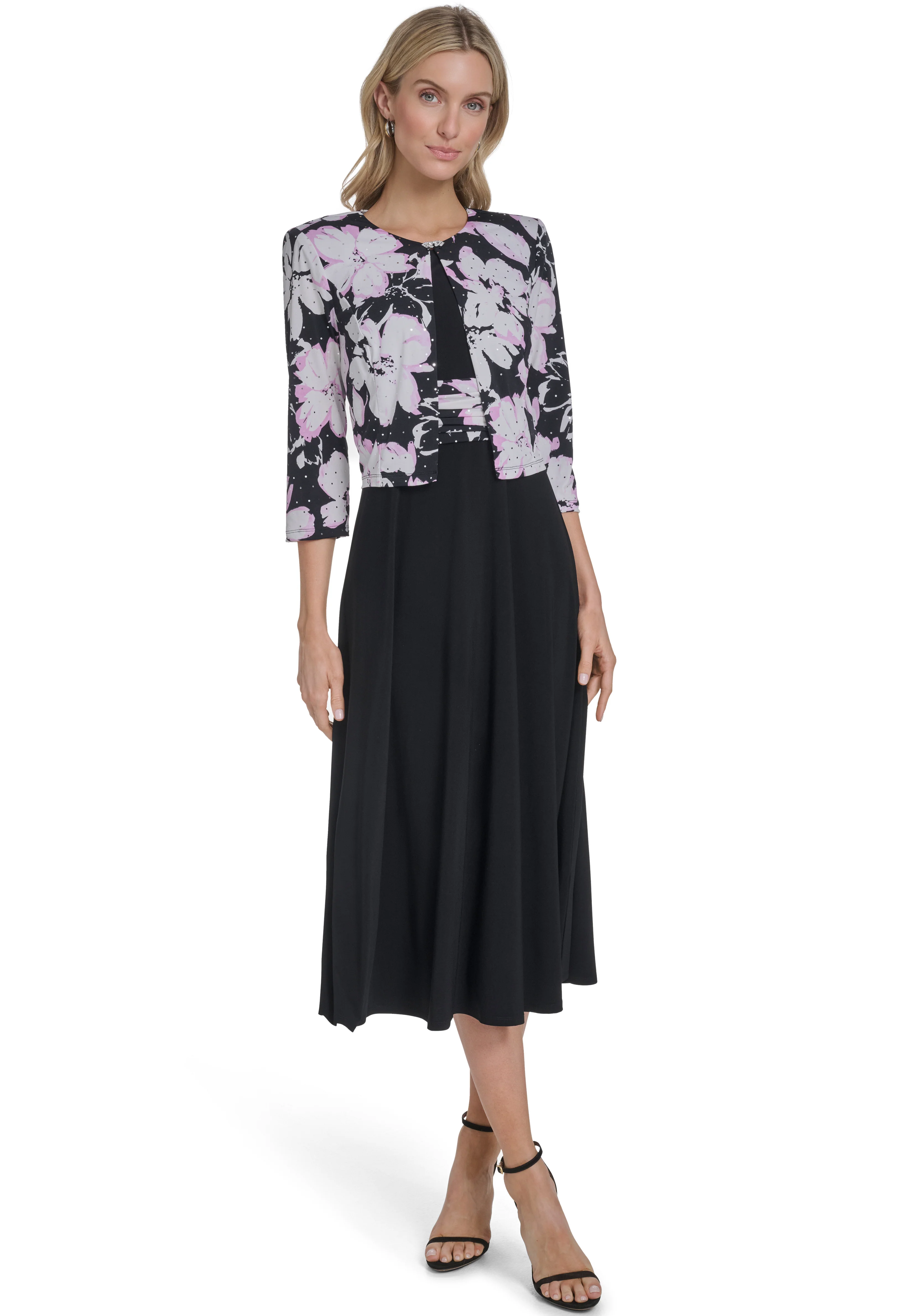 2 Piece Floral Midi Dress