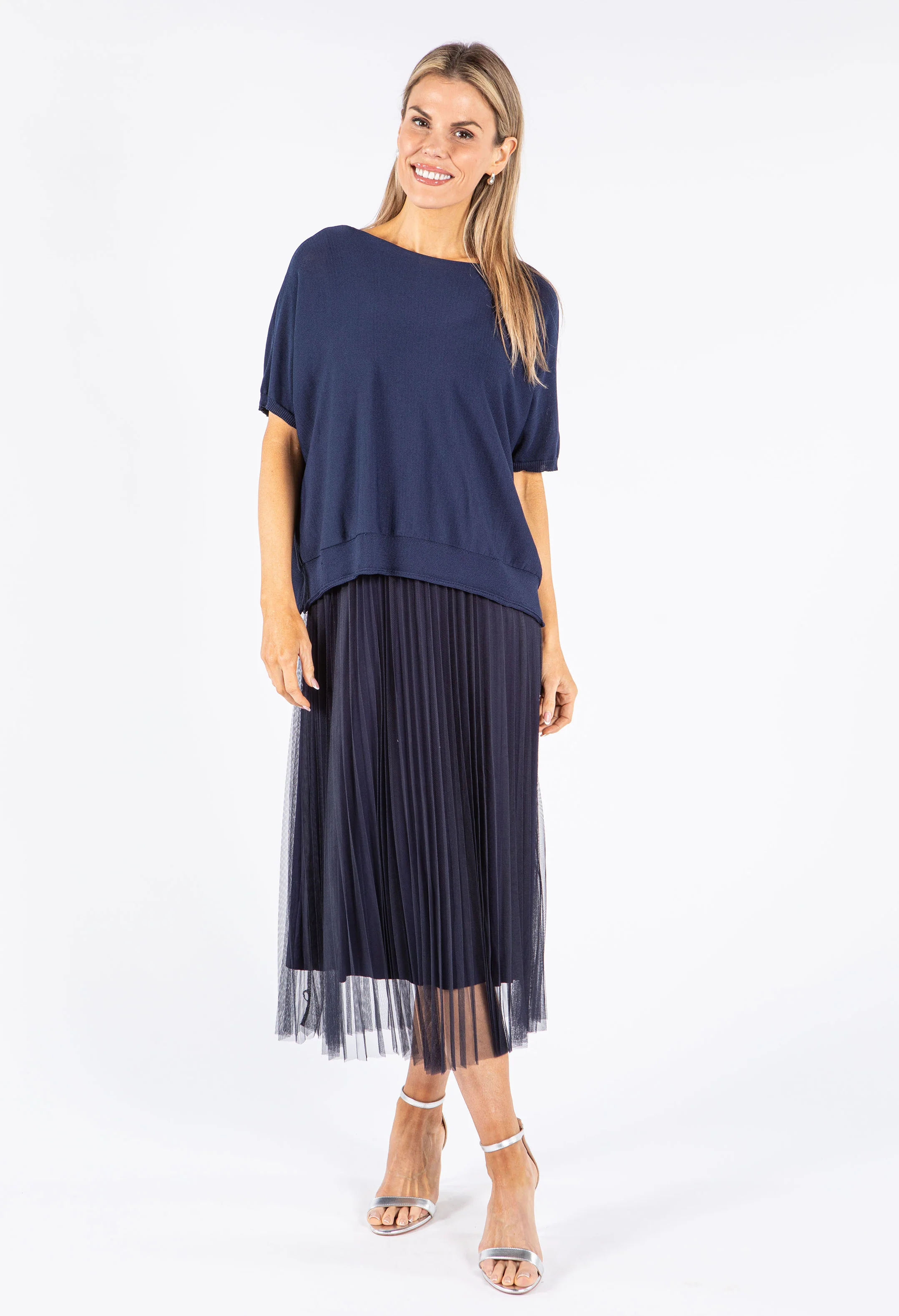 2 Piece Plisse Dress Slouchy Top - Image 12
