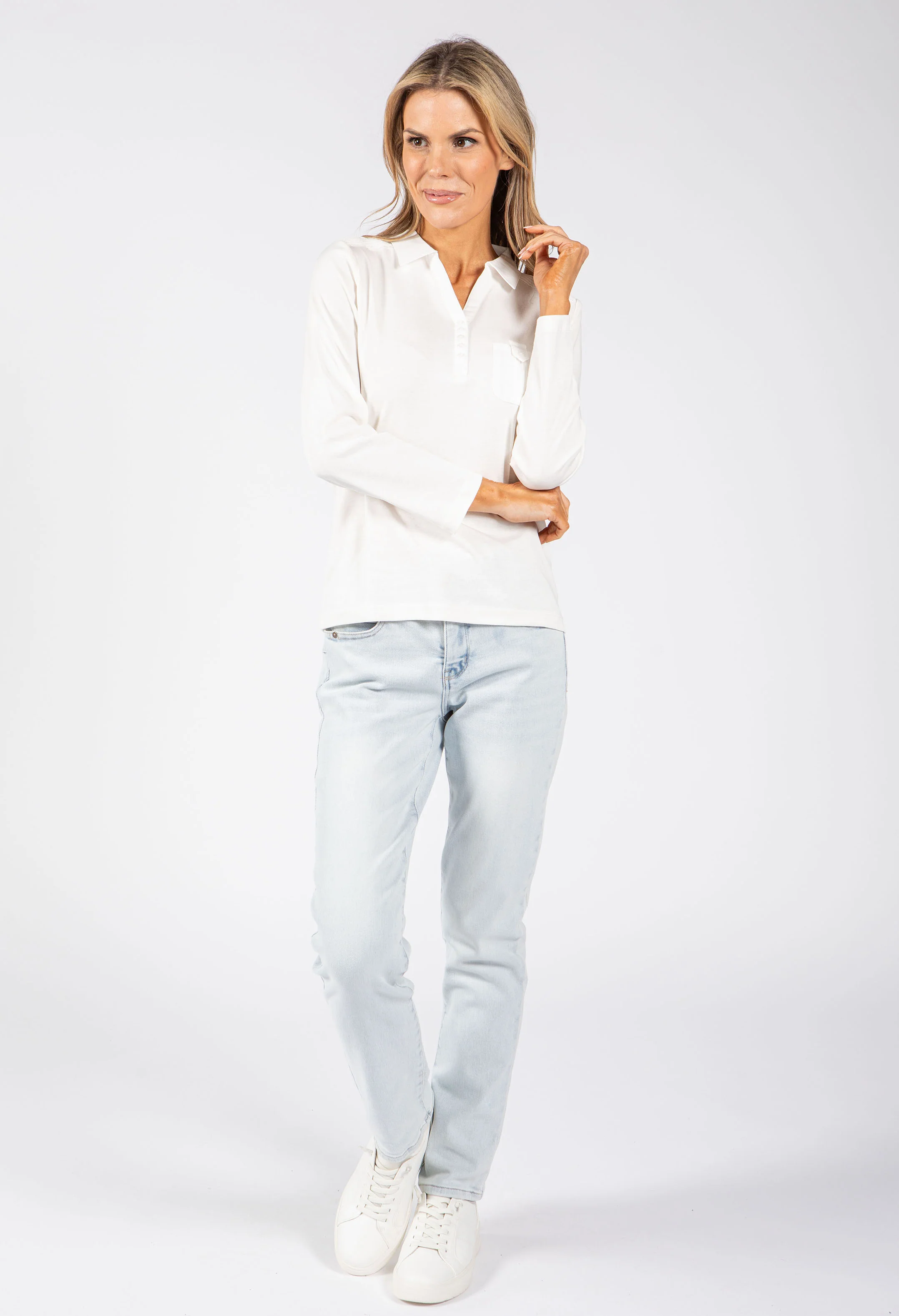 3/4 Sleeve Polo Top - Image 8