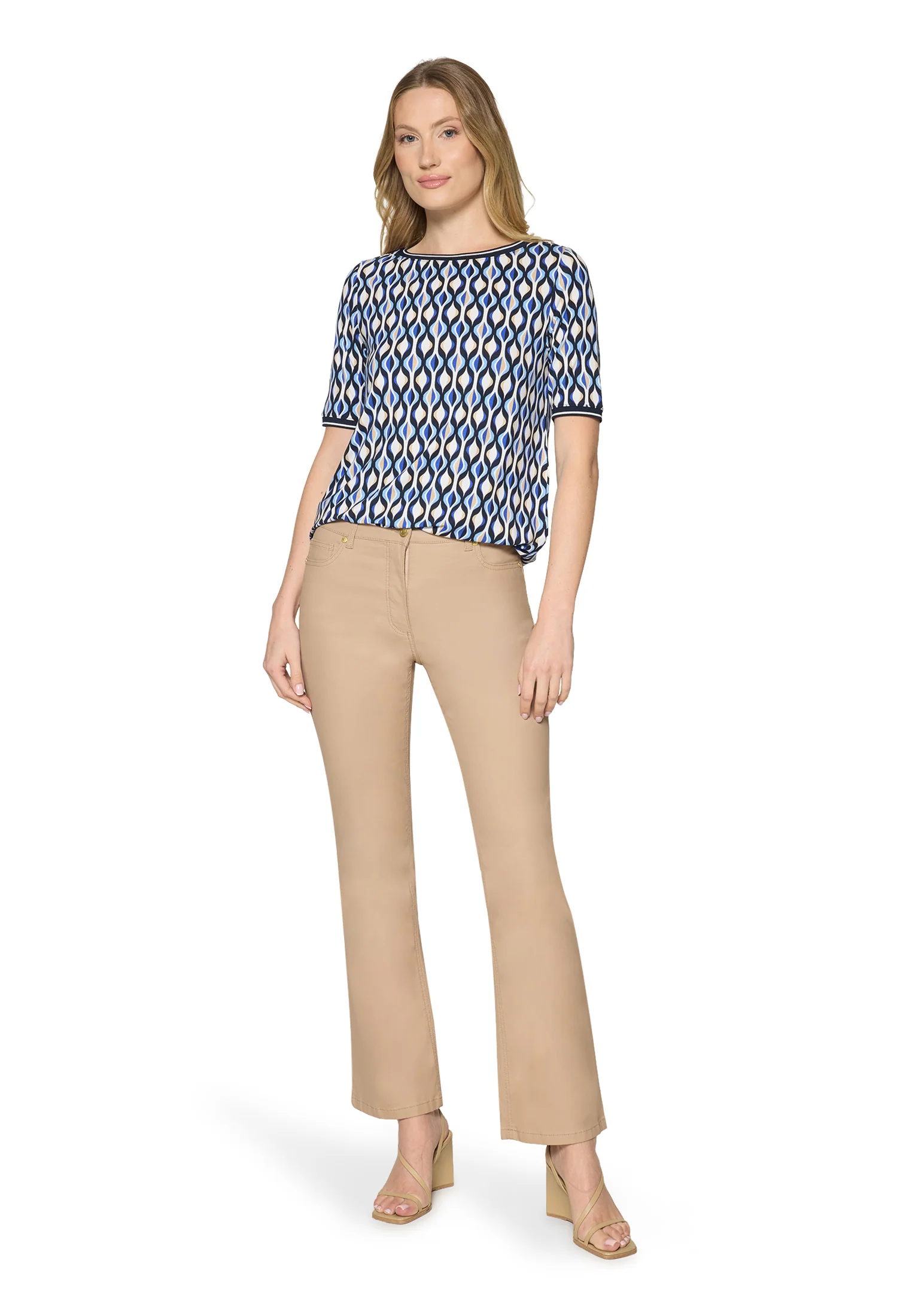 70s Geometric Print Top - Image 3
