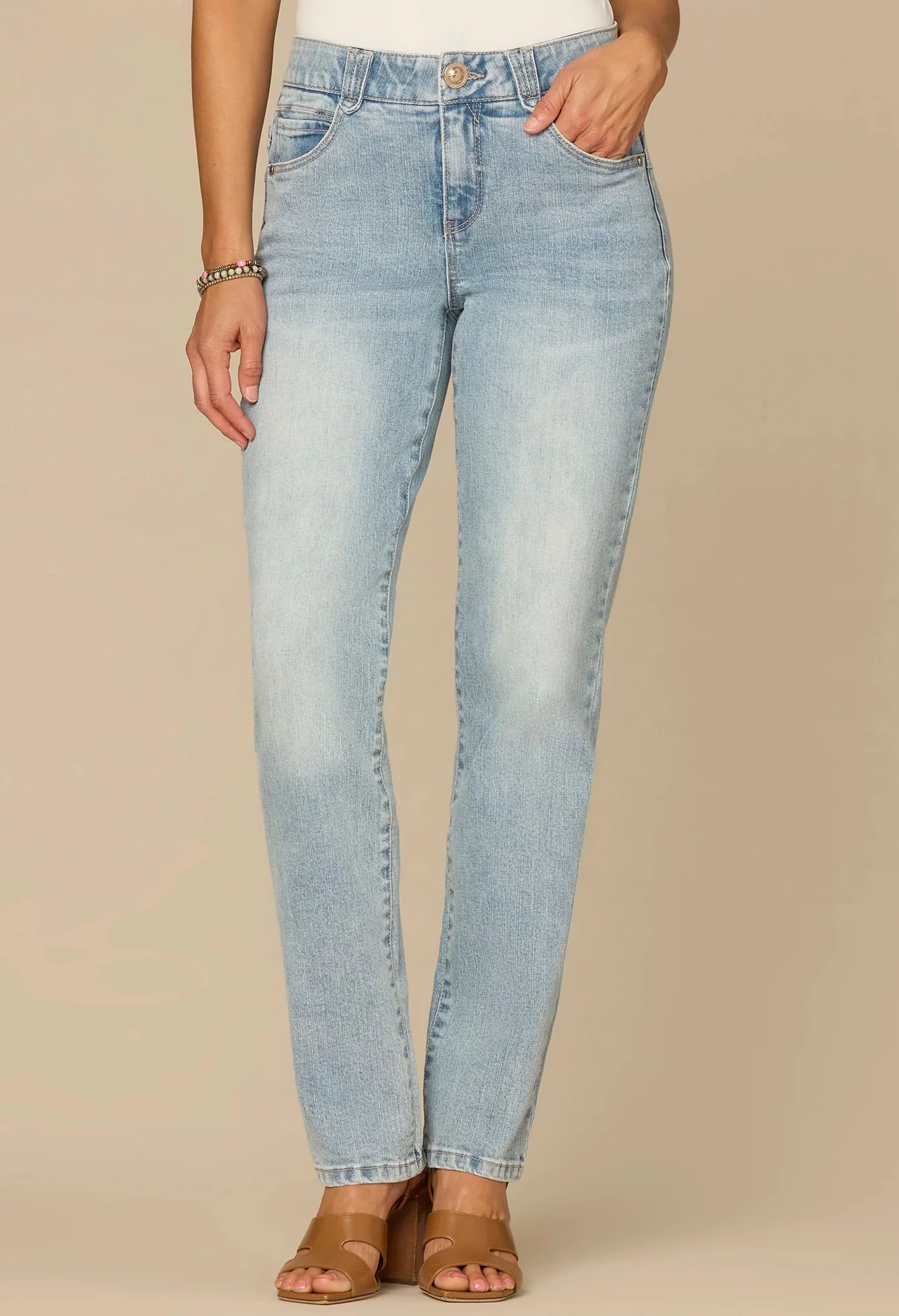 “Ab”solution® Mid-Rise Booty Lift Straight Leg Jeans