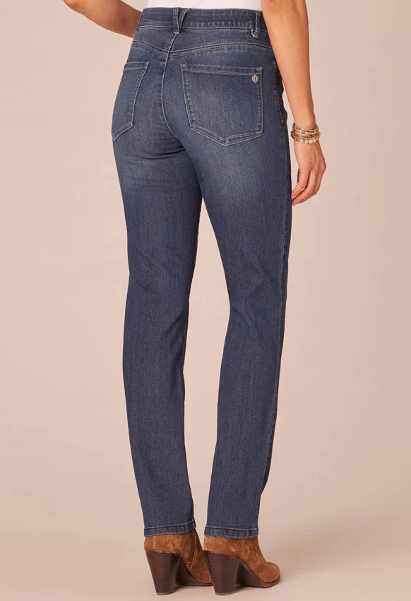 "Ab"solution® Indigo High Rise Straight Leg Jeans - Image 4