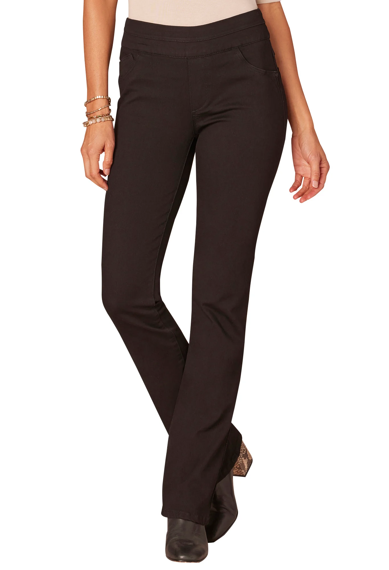 "Ab"solution High Rise Itty Bitty Boot Glider Jeans