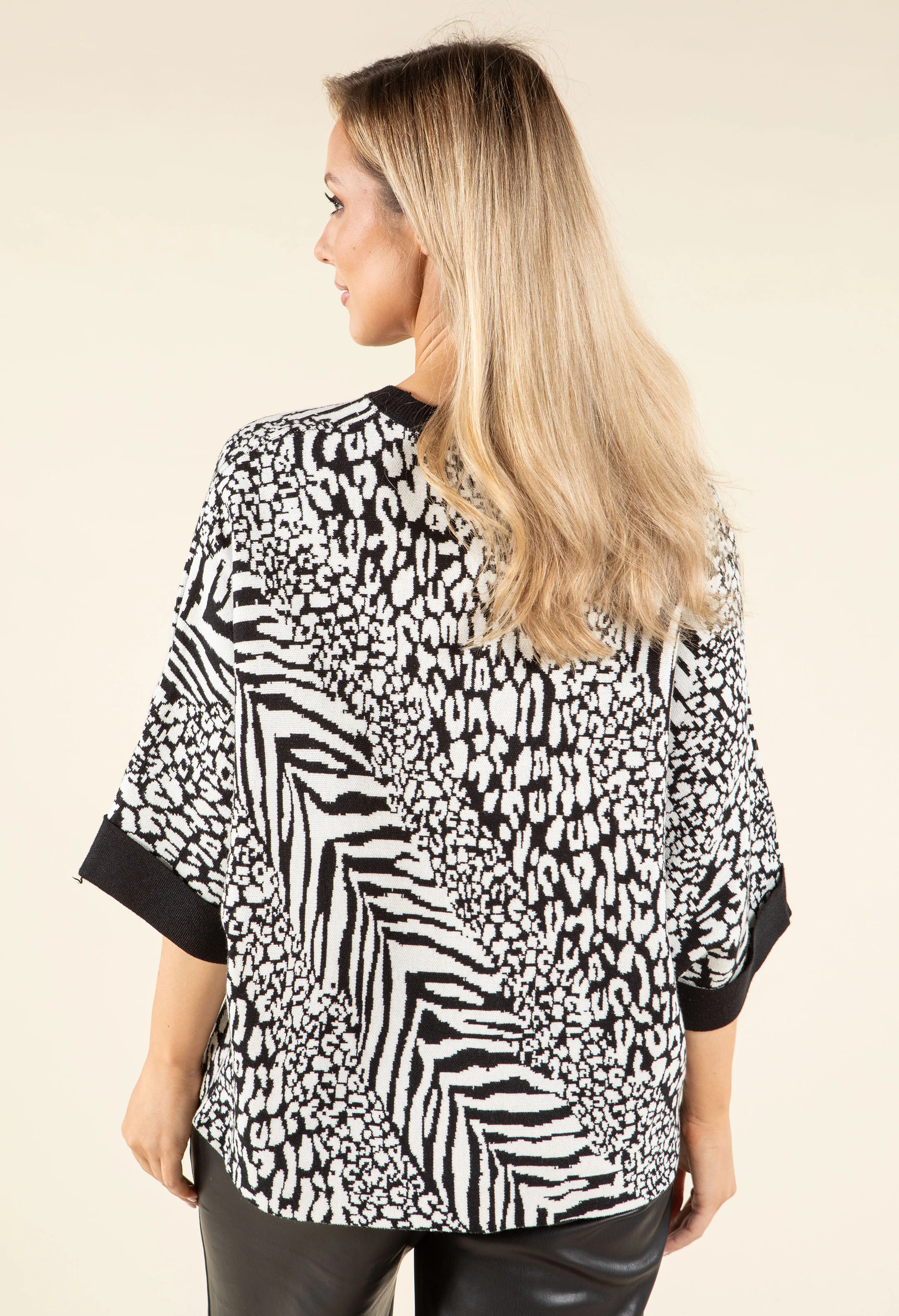 Animal Print Knit Pullover - Image 5