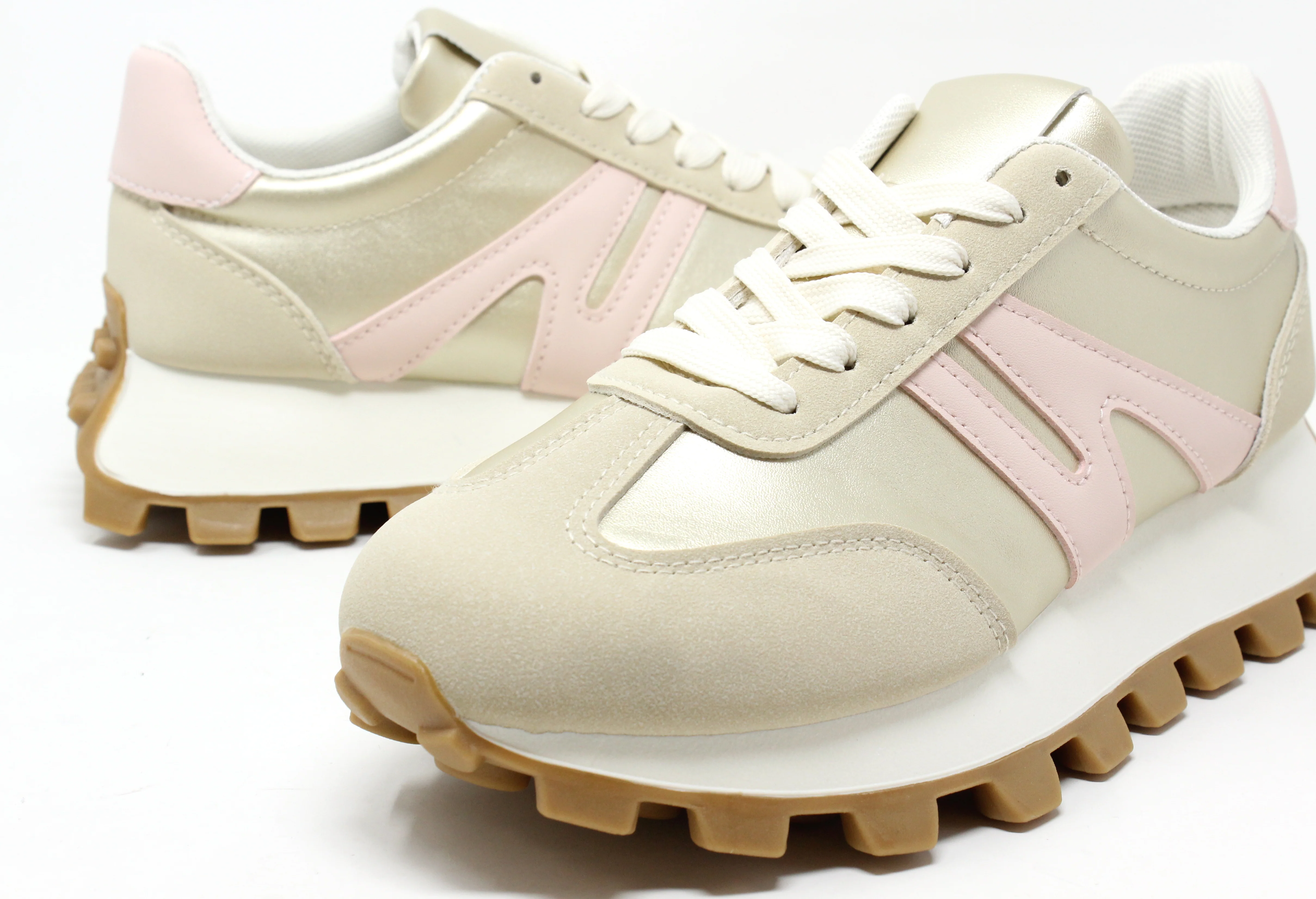 Baby Pink Striped Trainer - Image 4