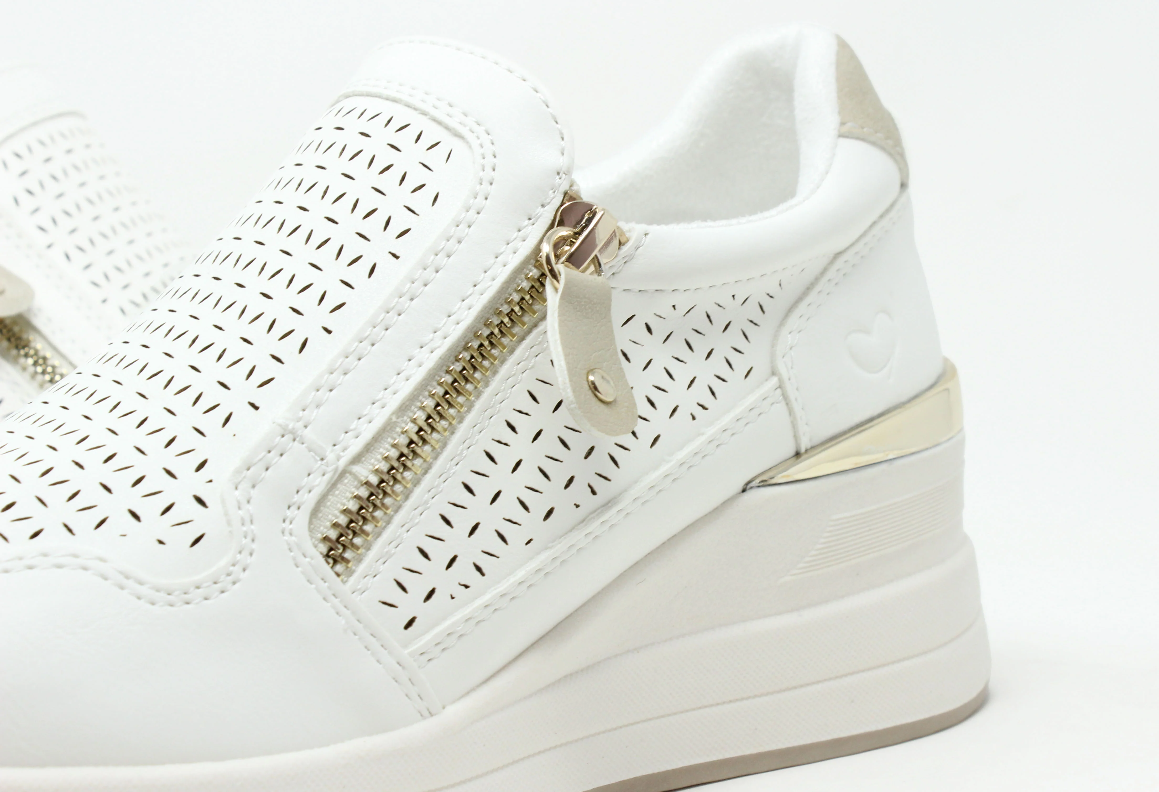 Bianca Side Zip Wedge Trainer - Image 11
