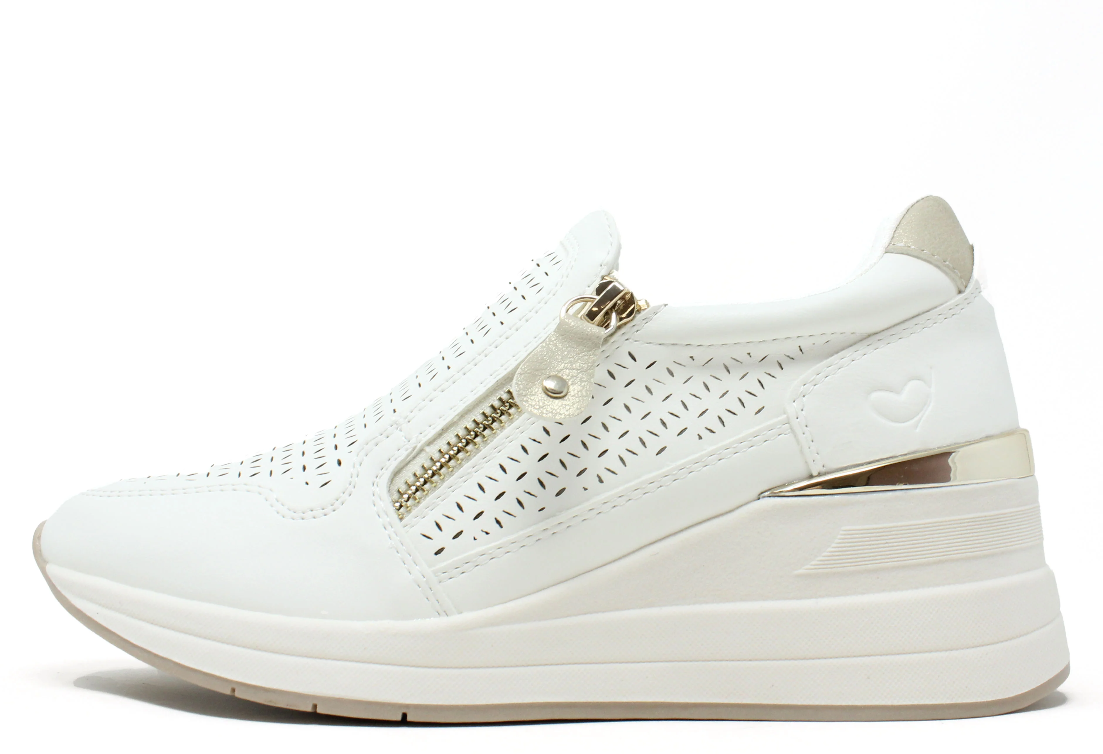 Bianca Side Zip Wedge Trainer - Image 12