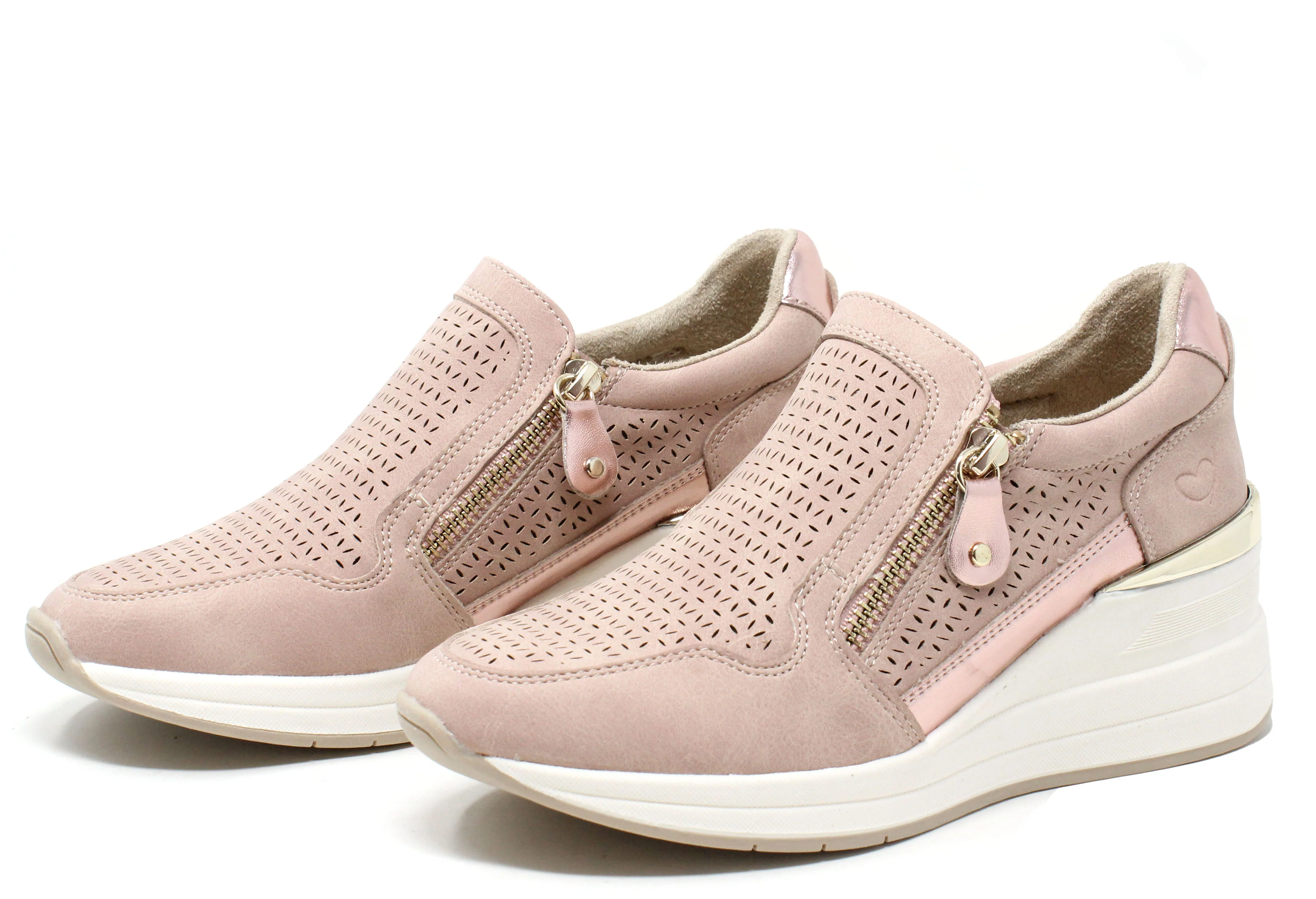 Bianca Side Zip Wedge Trainer - Image 5