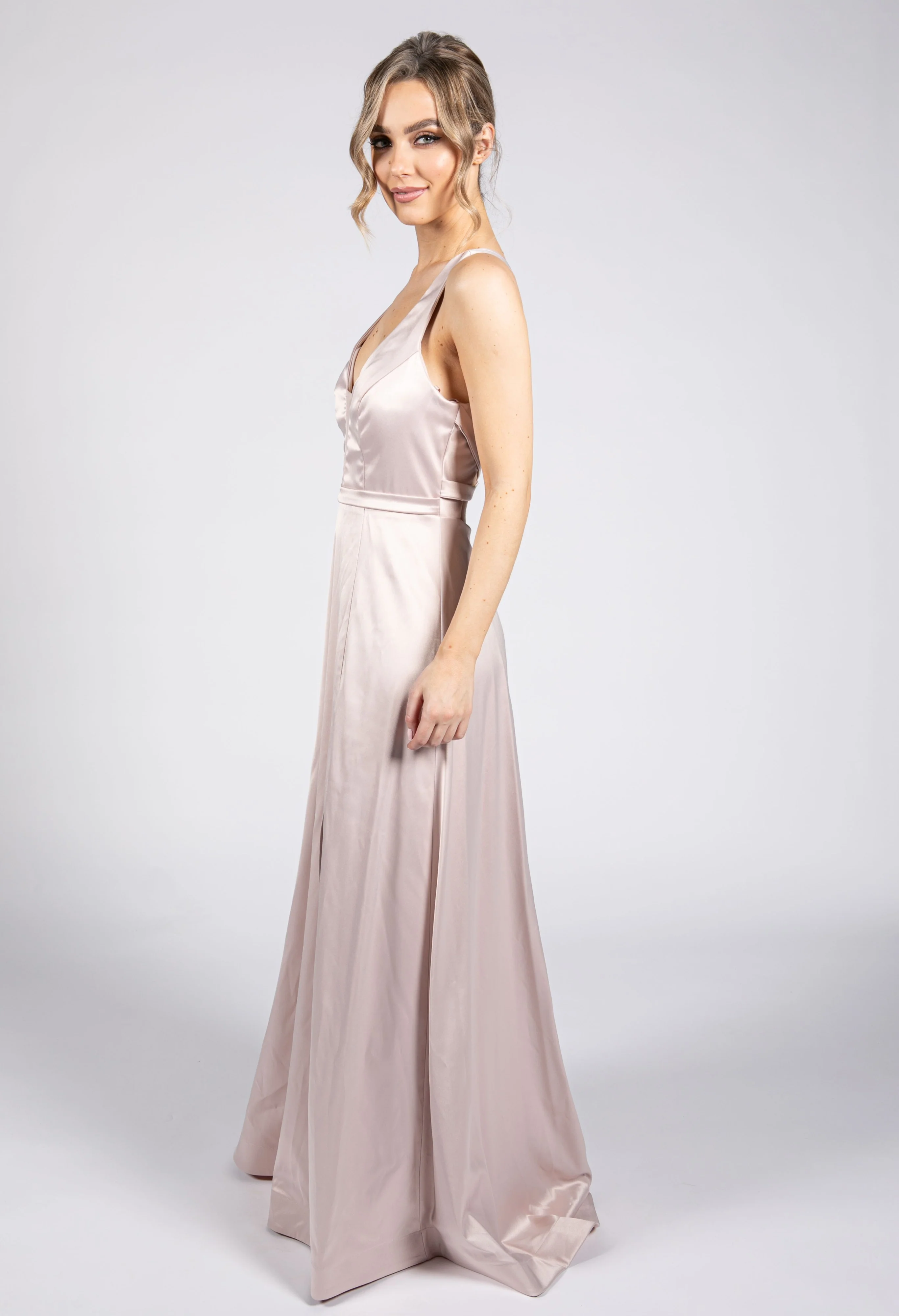 Blush Satin Ballgown - Image 4