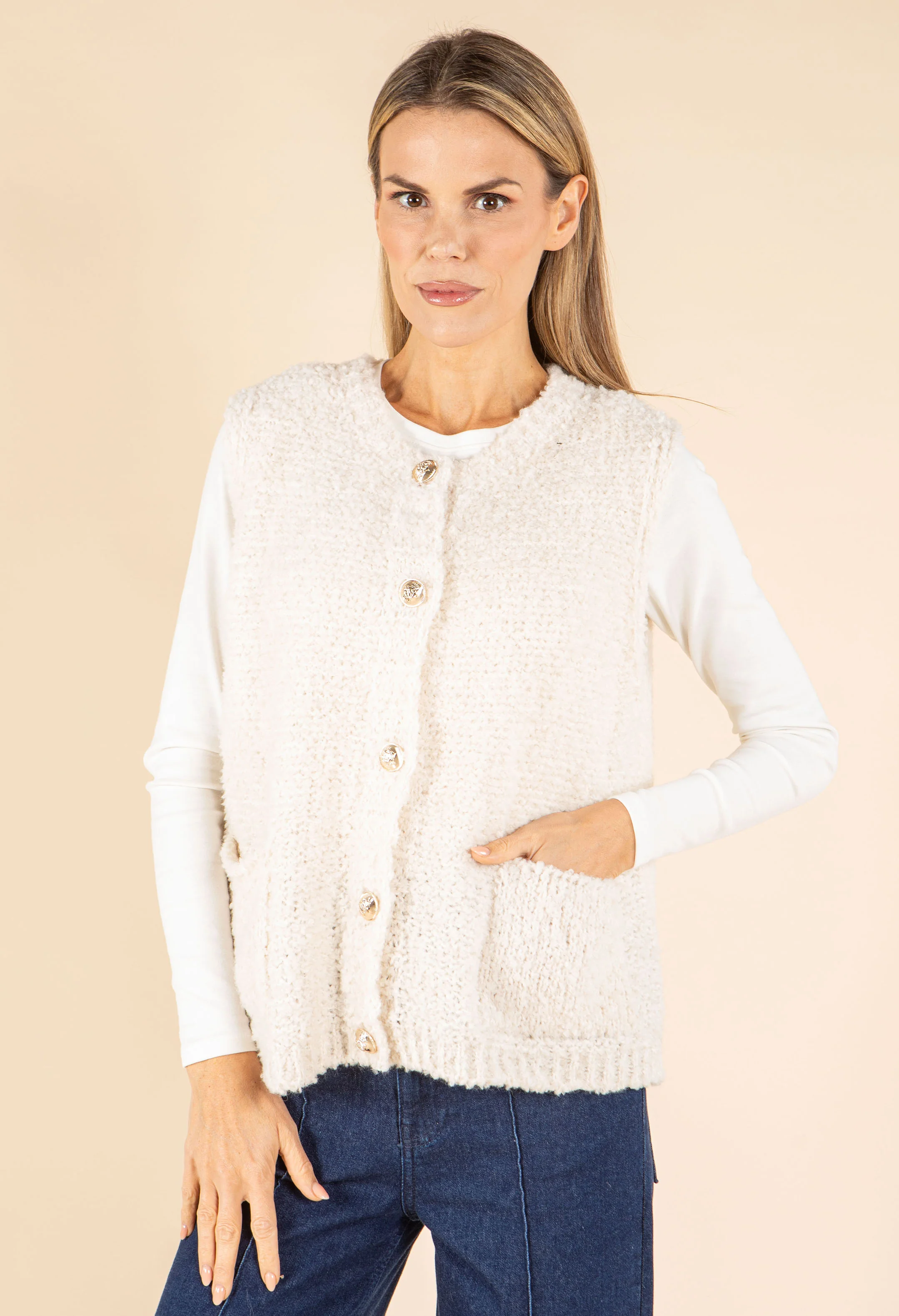 Boucle Wool-Alpaca Blend Waistcoat - Image 9