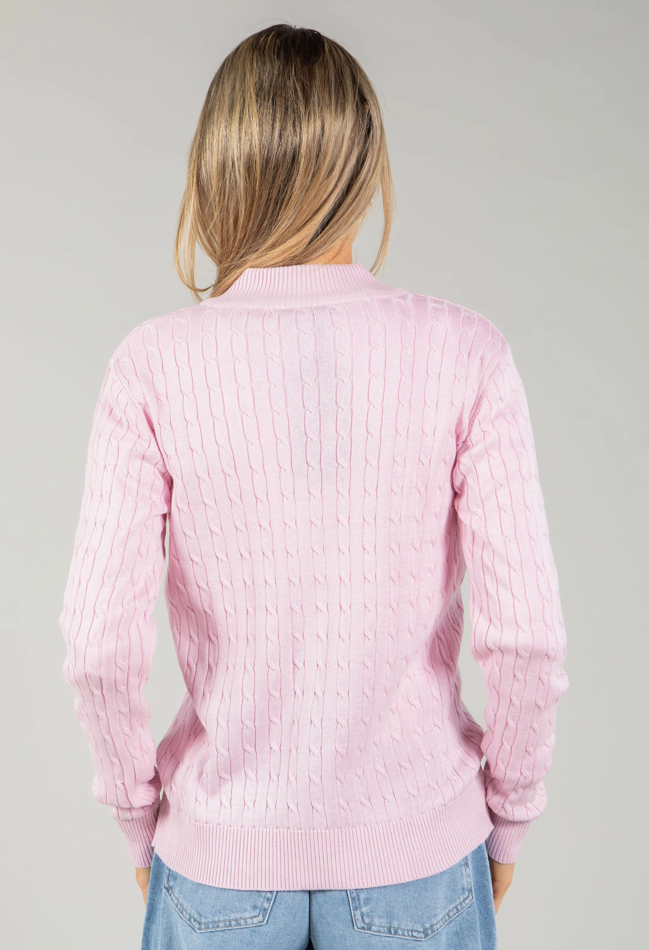Cable Knit Zip-Up Cardigan - Image 4