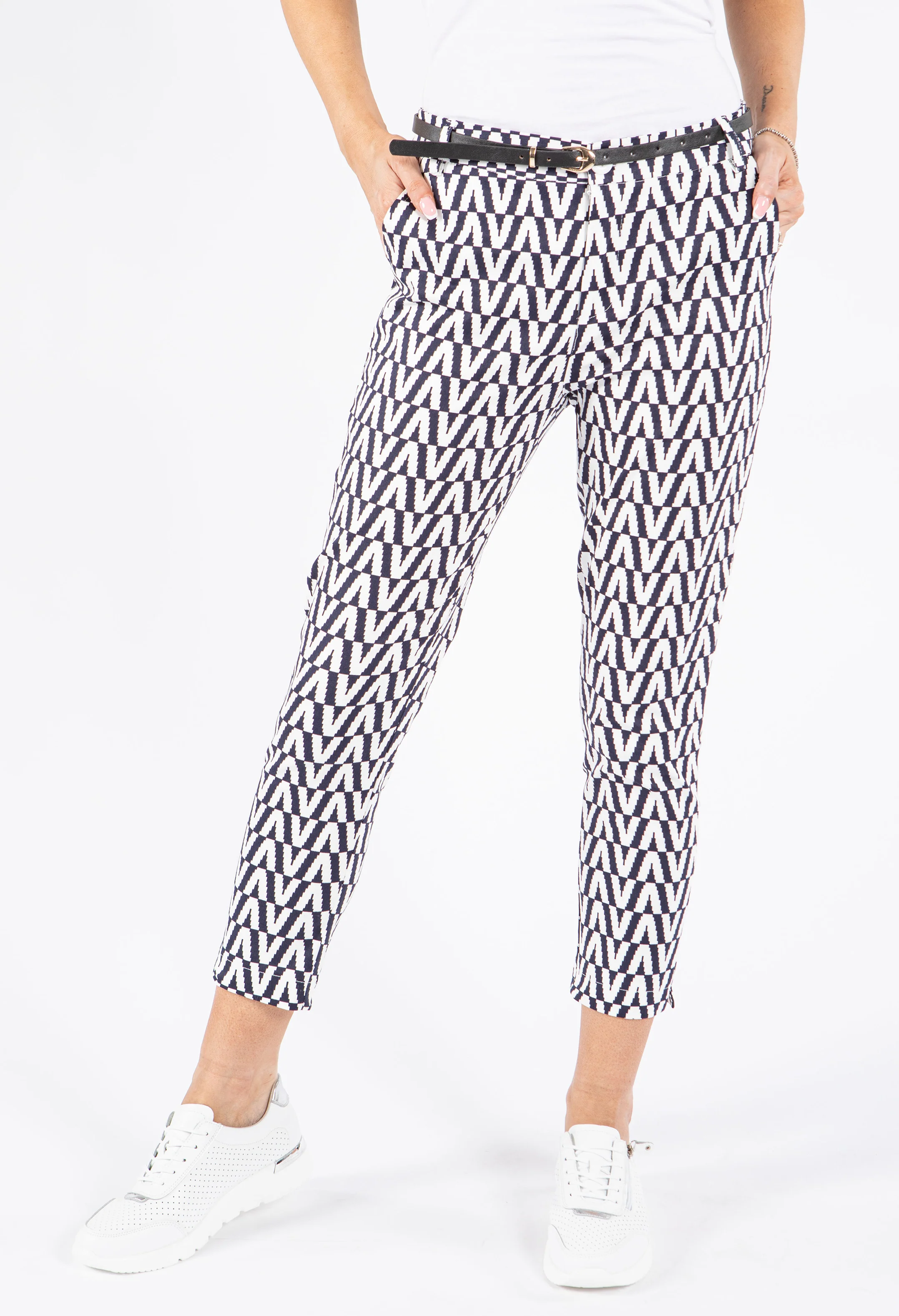 Chevron Slim Fit Trousers - Image 2