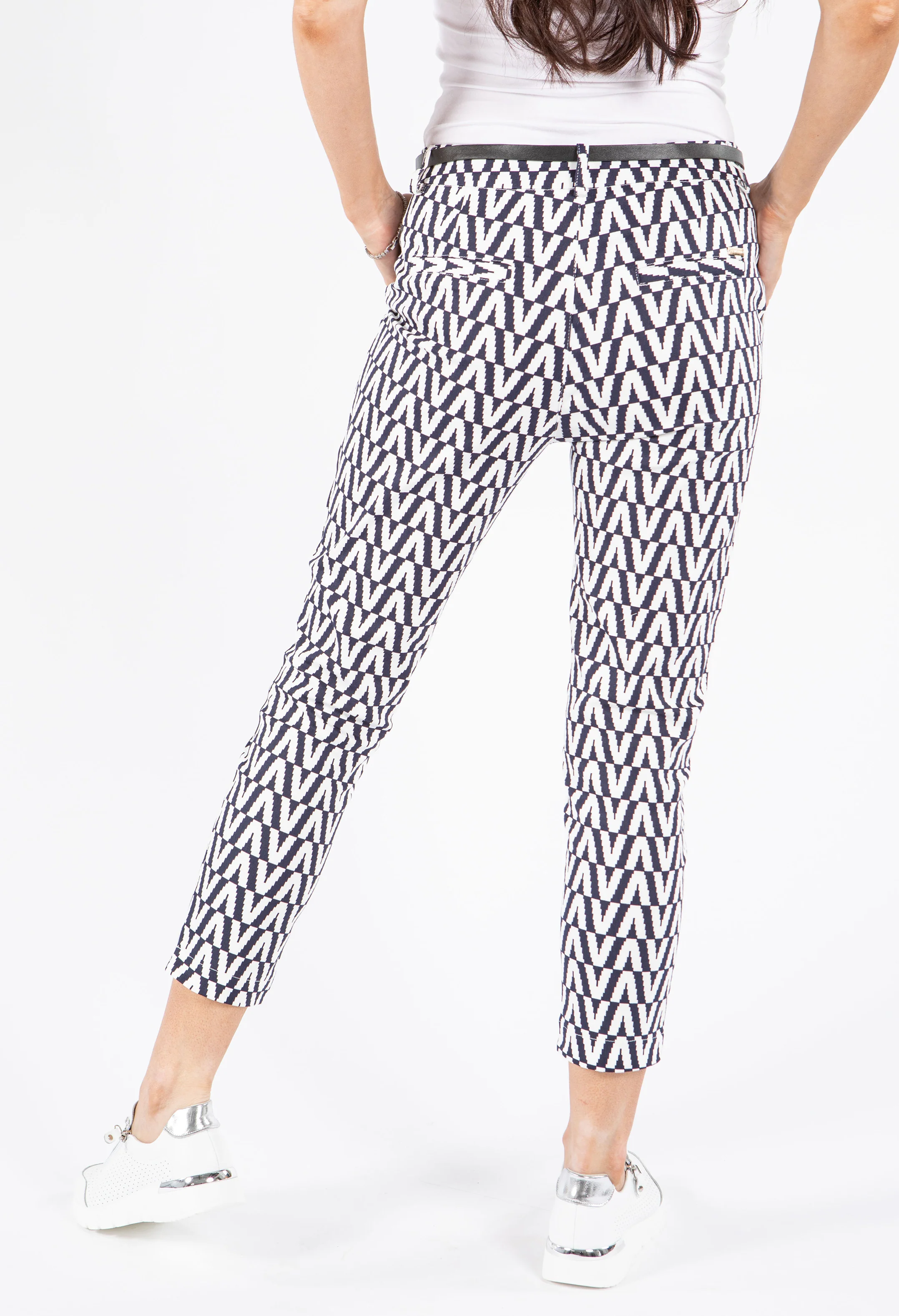 Chevron Slim Fit Trousers - Image 4