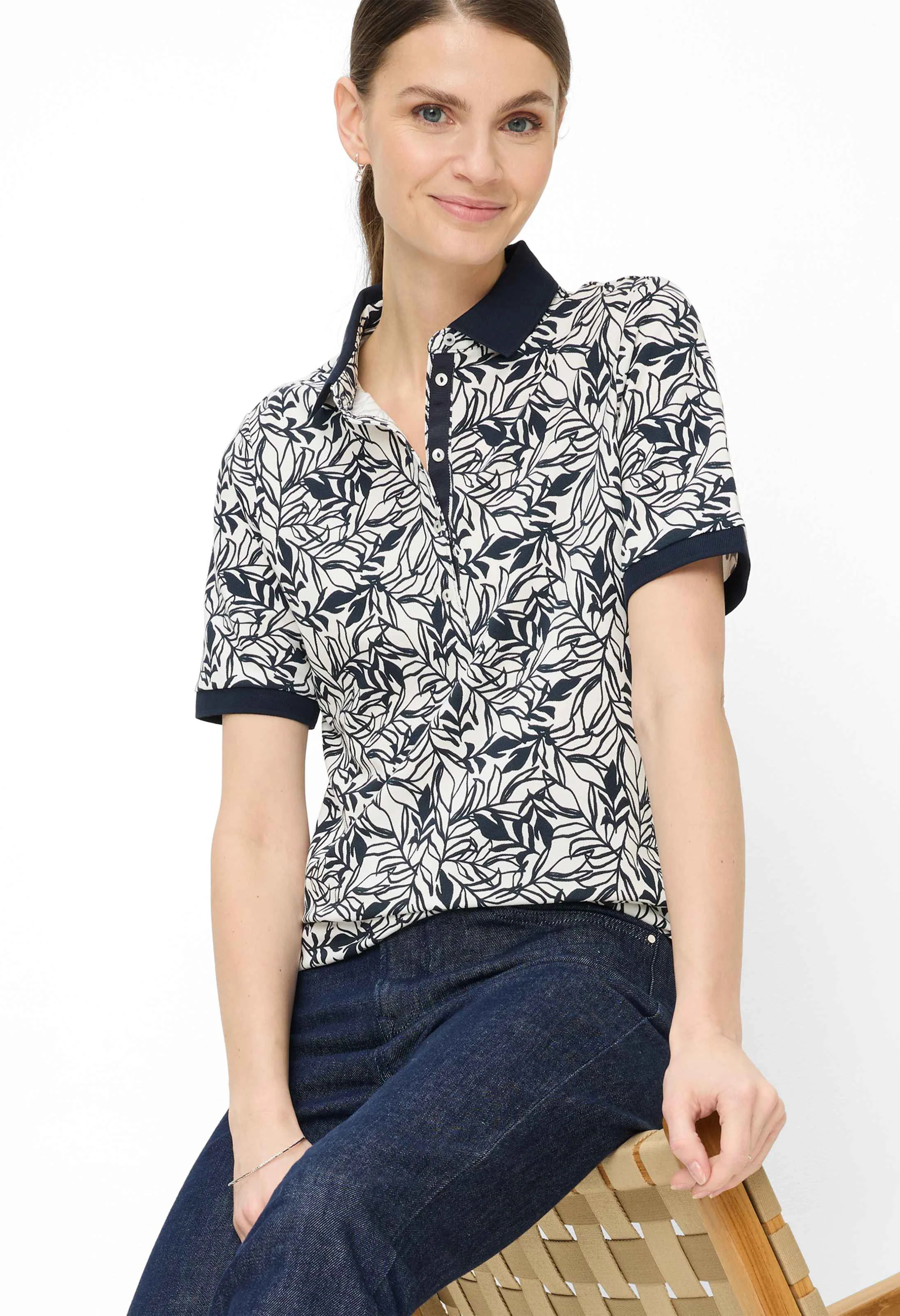 Cleo S Printed Polo Shirt - Image 7