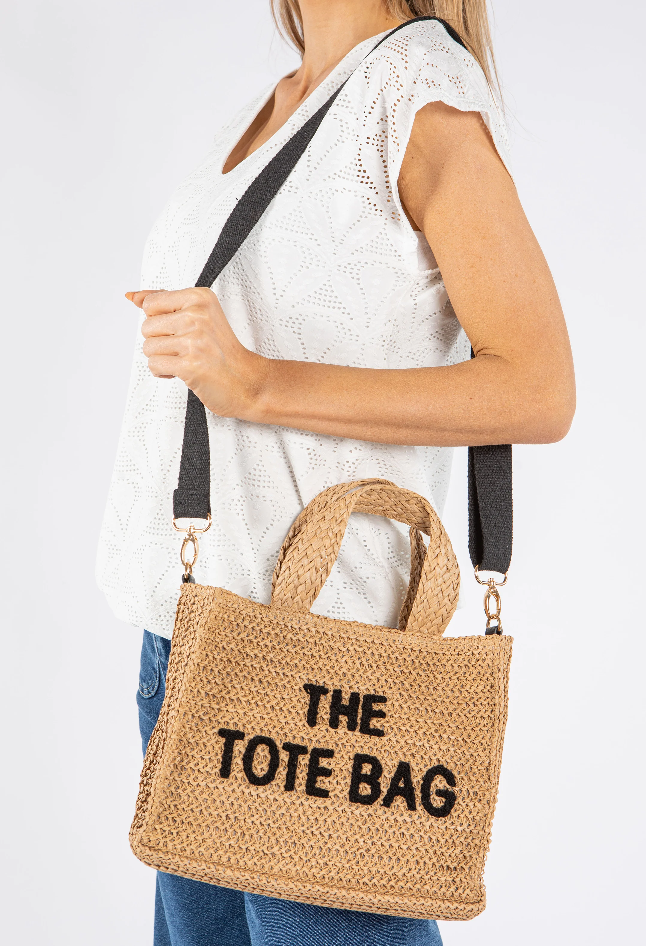Contrast Crossbody Tote Bag - Image 20