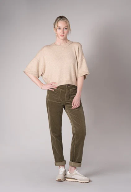 Corduroy Patch Pocket Jeans - Image 2