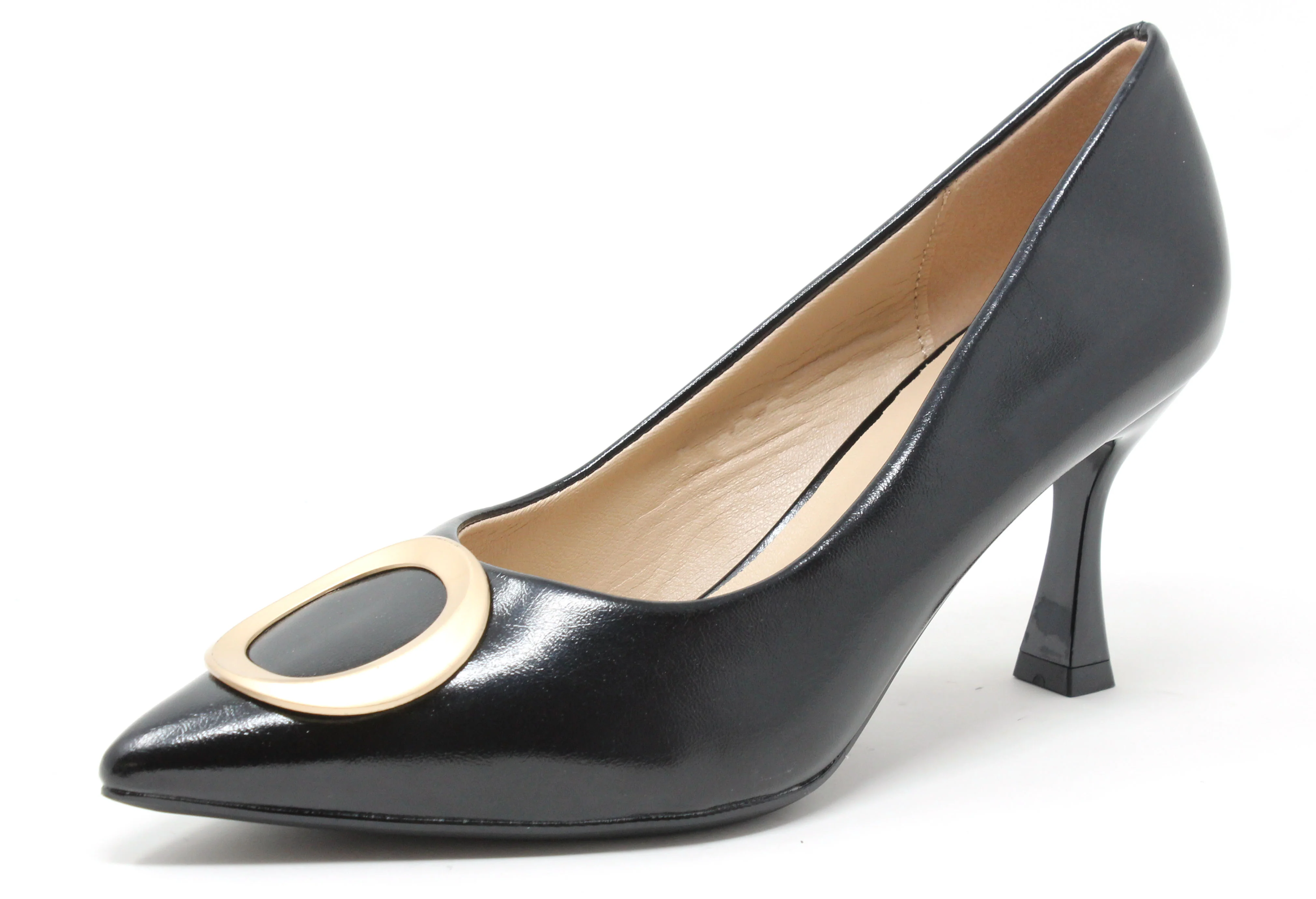 Court Heel With Soft Gold Buckle - Image 2
