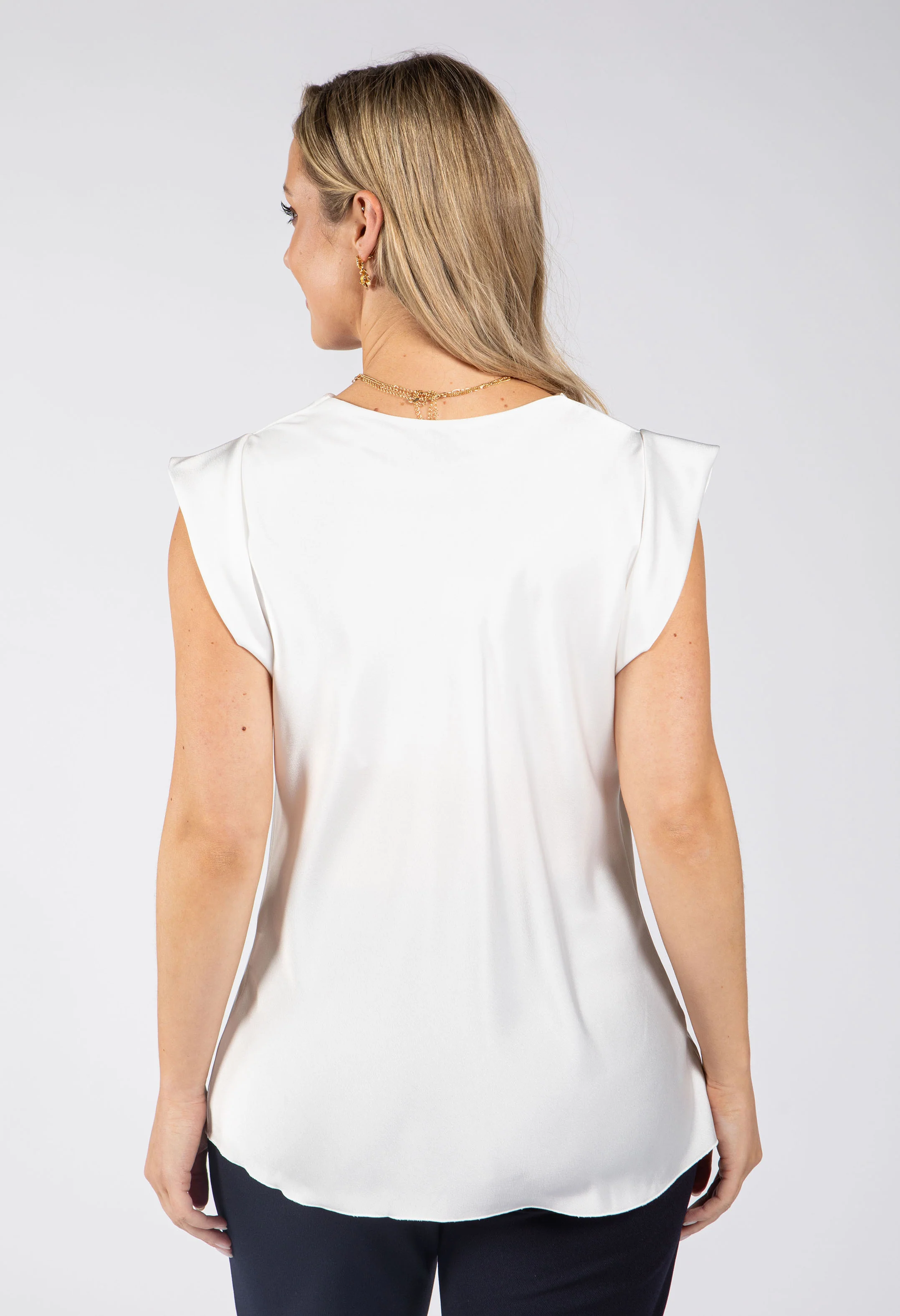 Cowl Neck Satin Blouse - Image 4