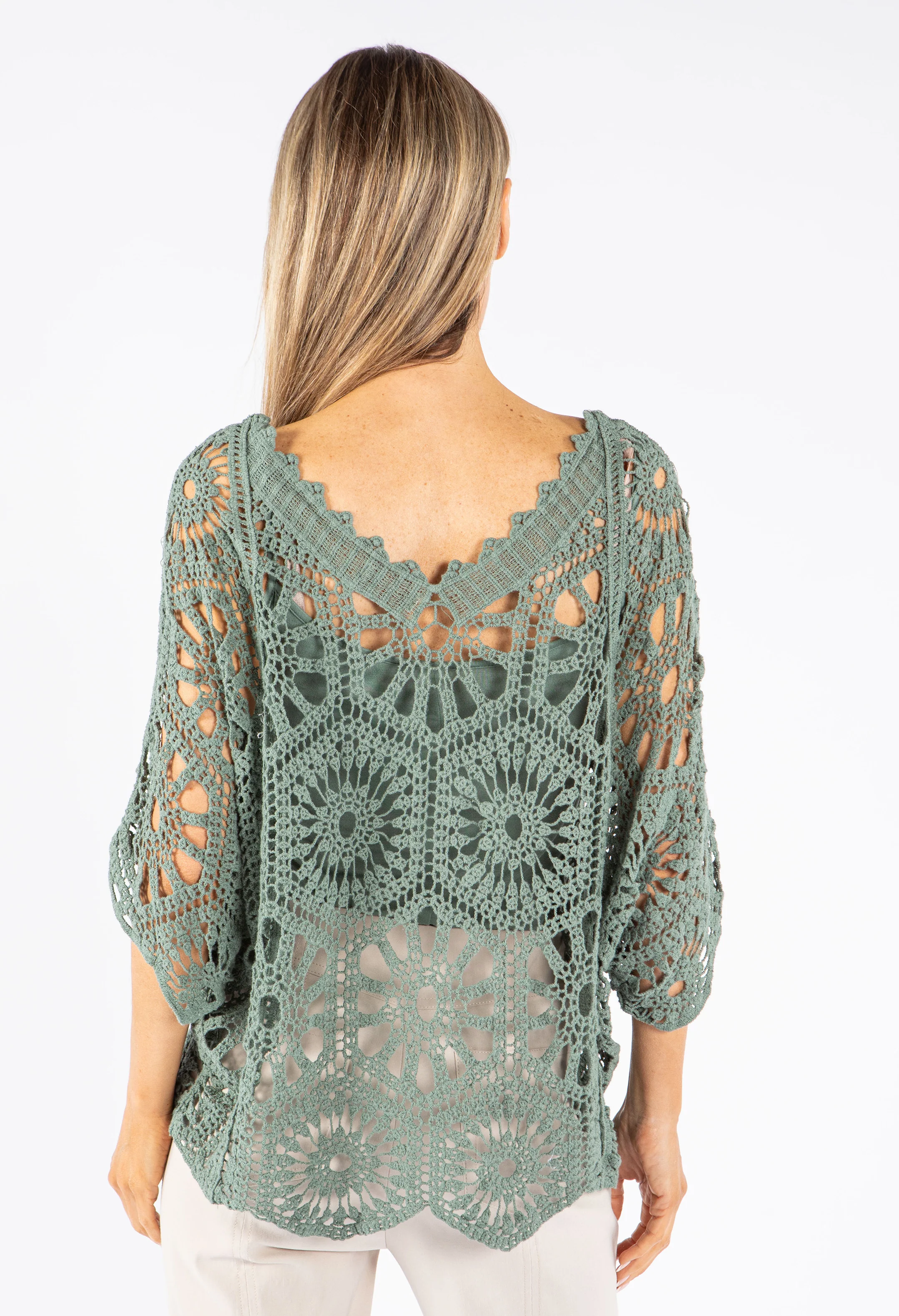 Crochet Two in One V-Neck Top - Image 8