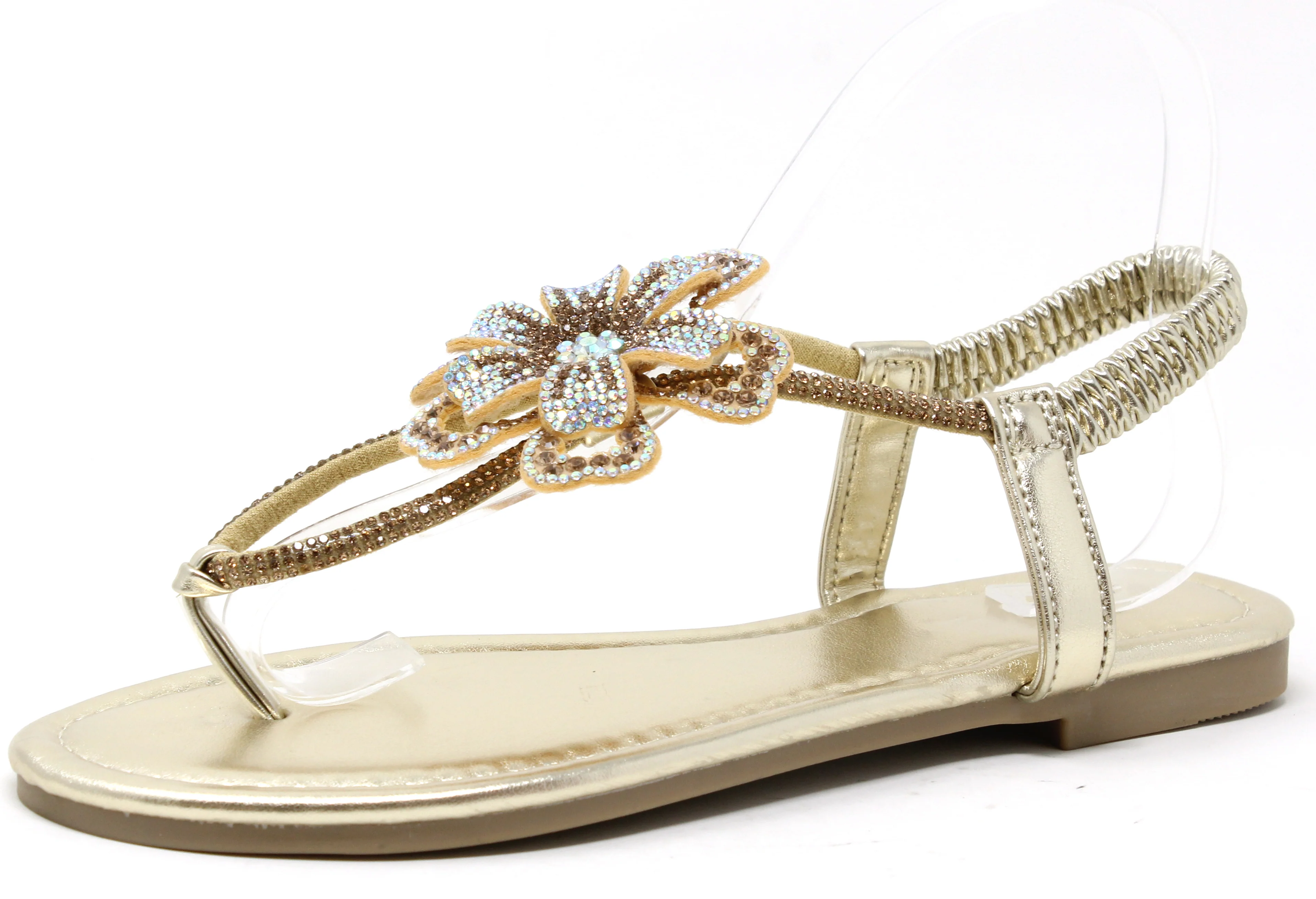 Diamante Flower Sandals - Image 2
