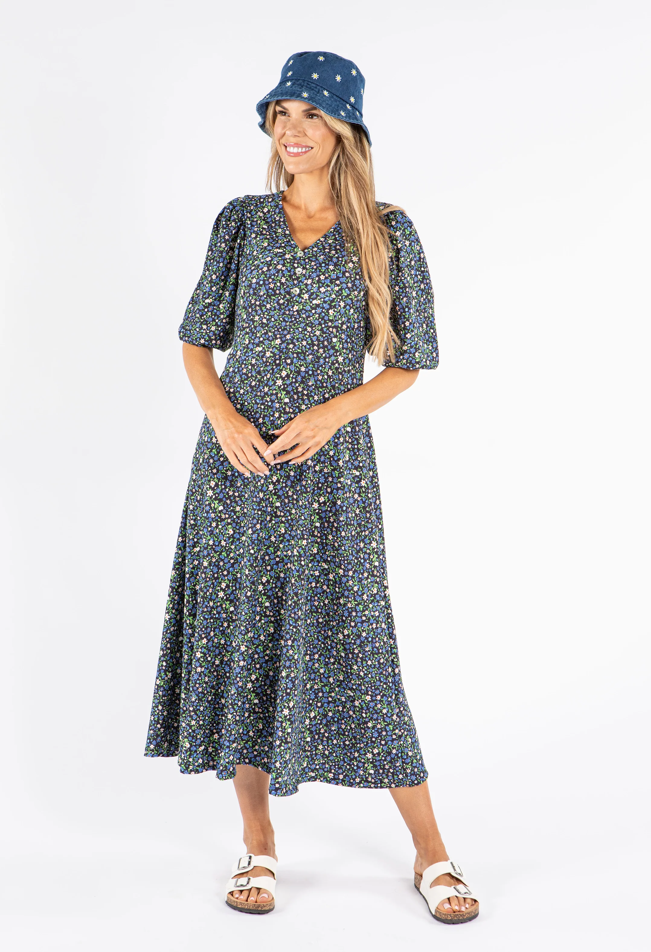 Miami Ditsy Print Dress - Image 13