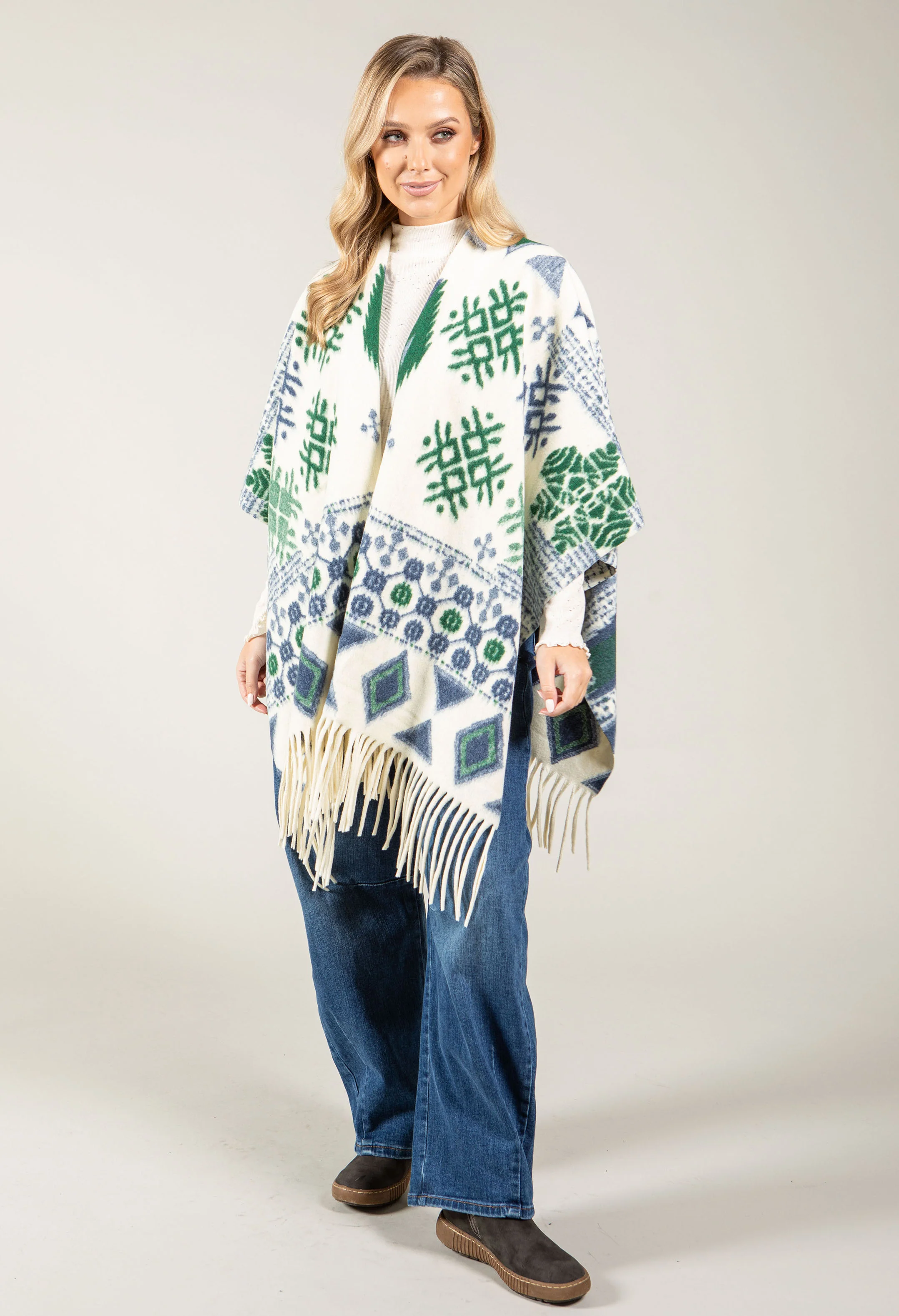 Fair Isle Soft Touch Cape - Image 7
