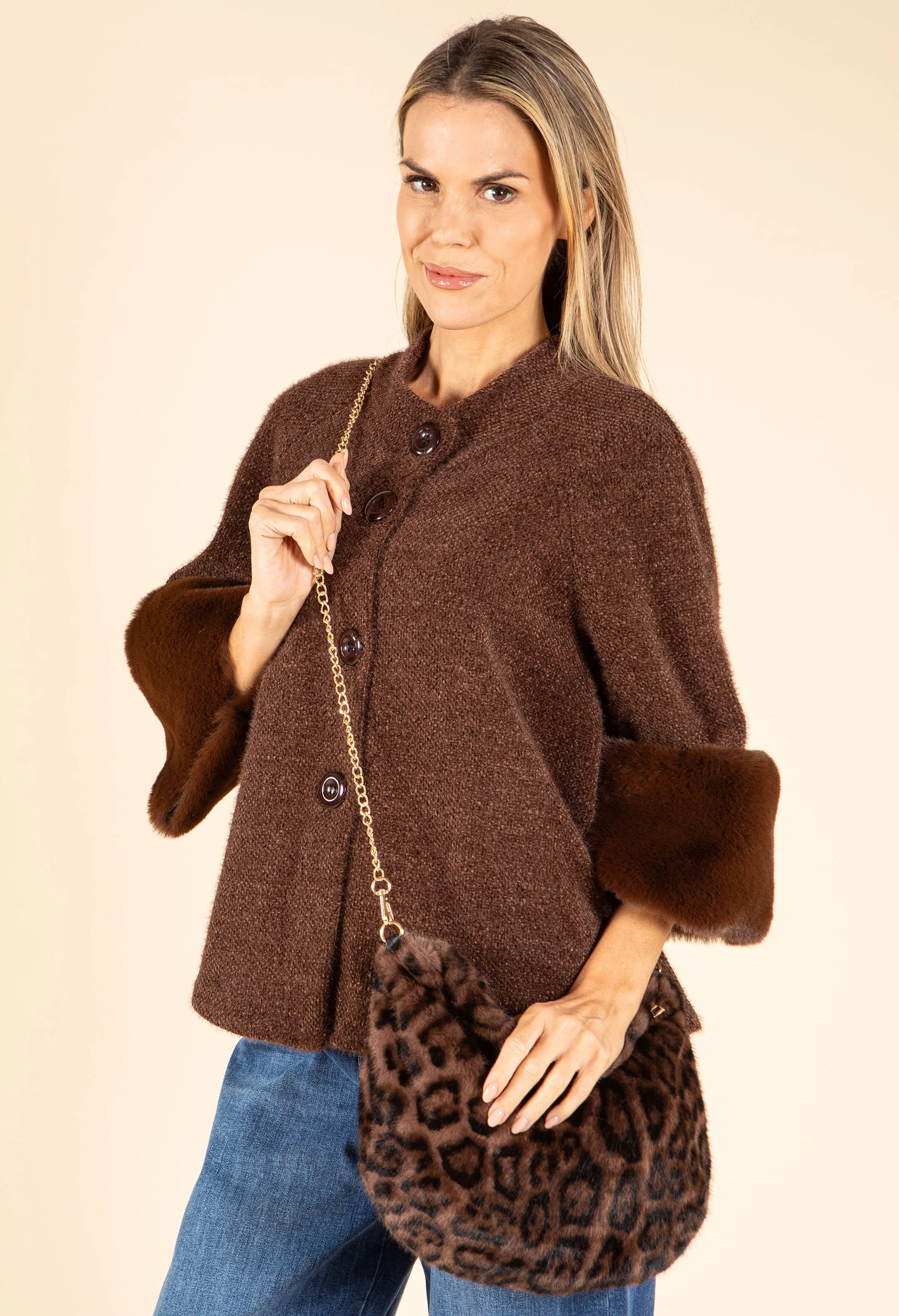 Faux Fur Shoulder Bag - Image 18