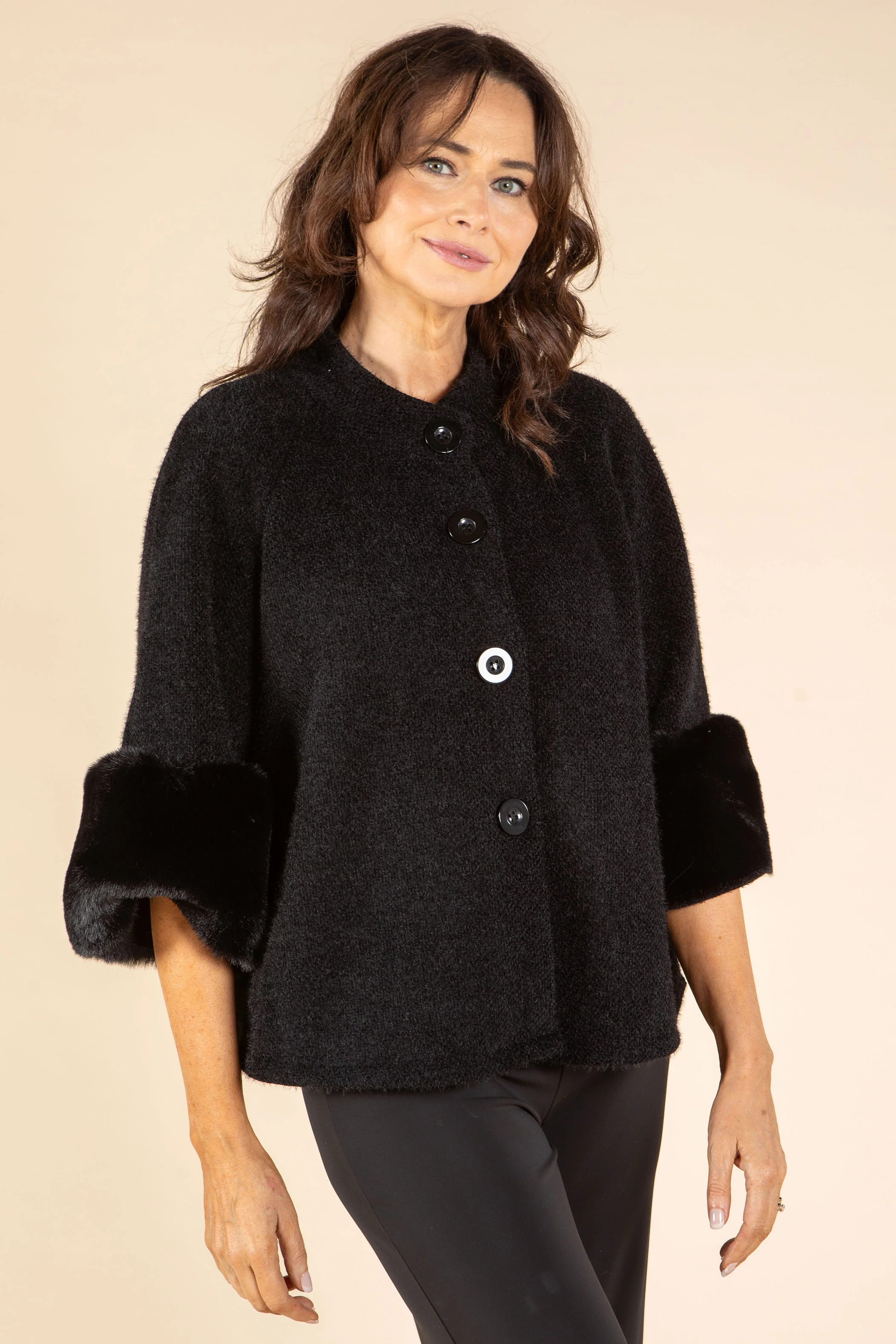 Faux Fur Trim Jacket - Image 15