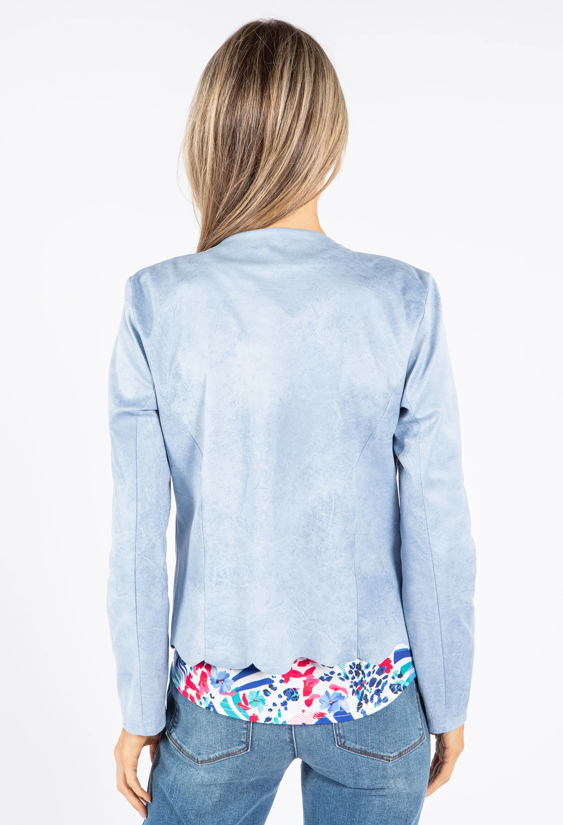 Faux Leather Zipper Details Jacket - Image 6
