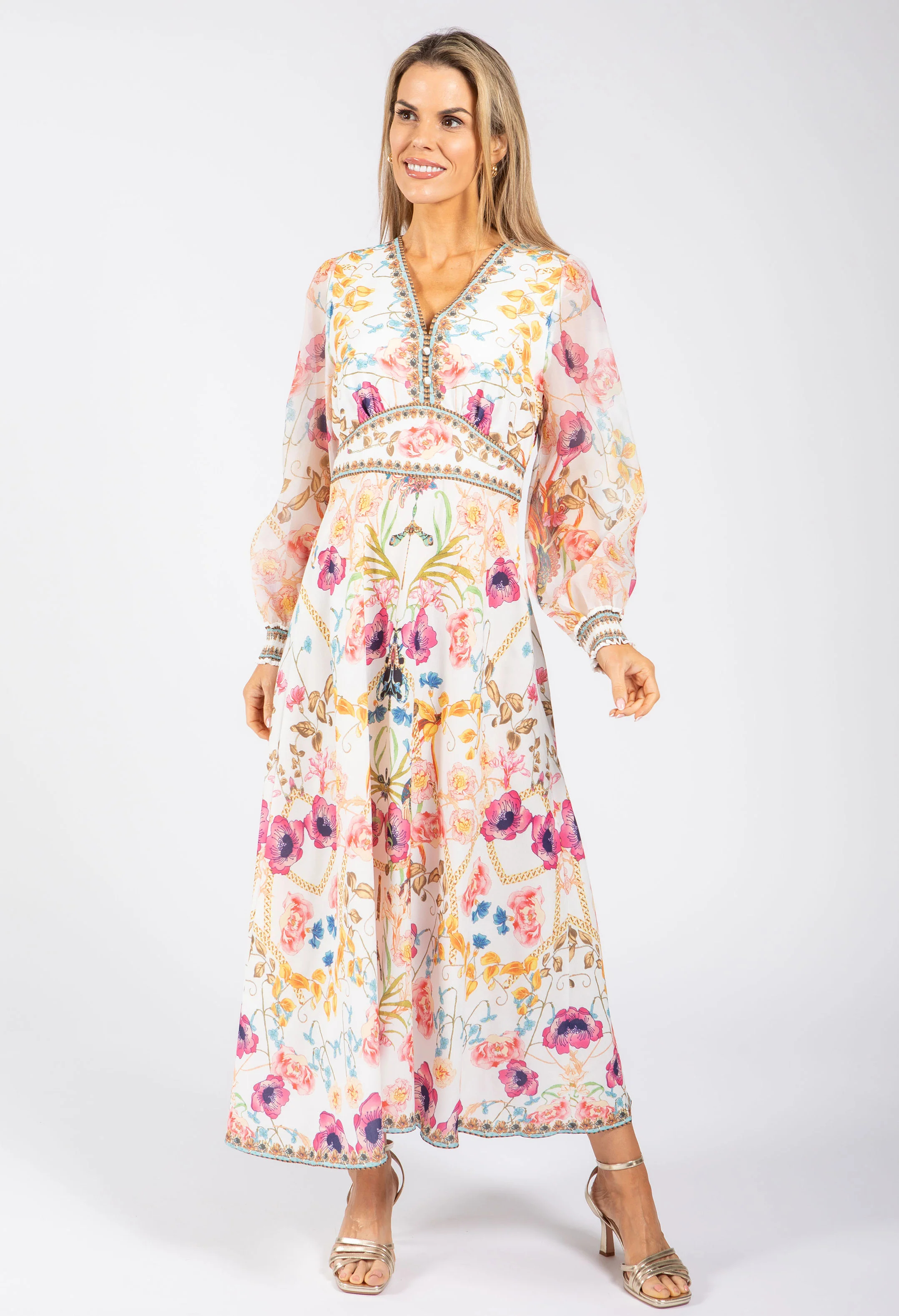 Floral Print Midi Dress - Image 2
