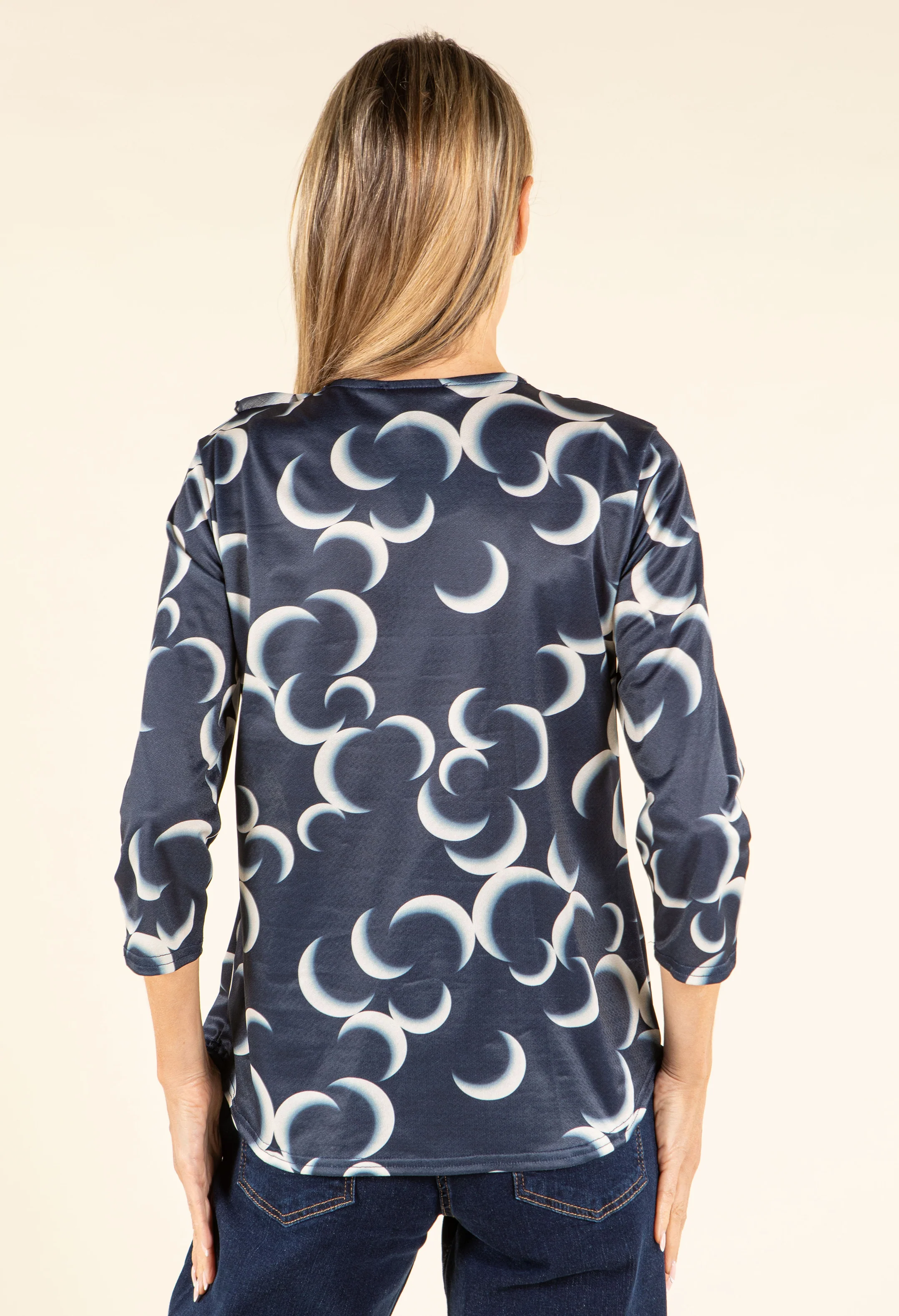 Frill Detail Half Zip Blouse - Image 4