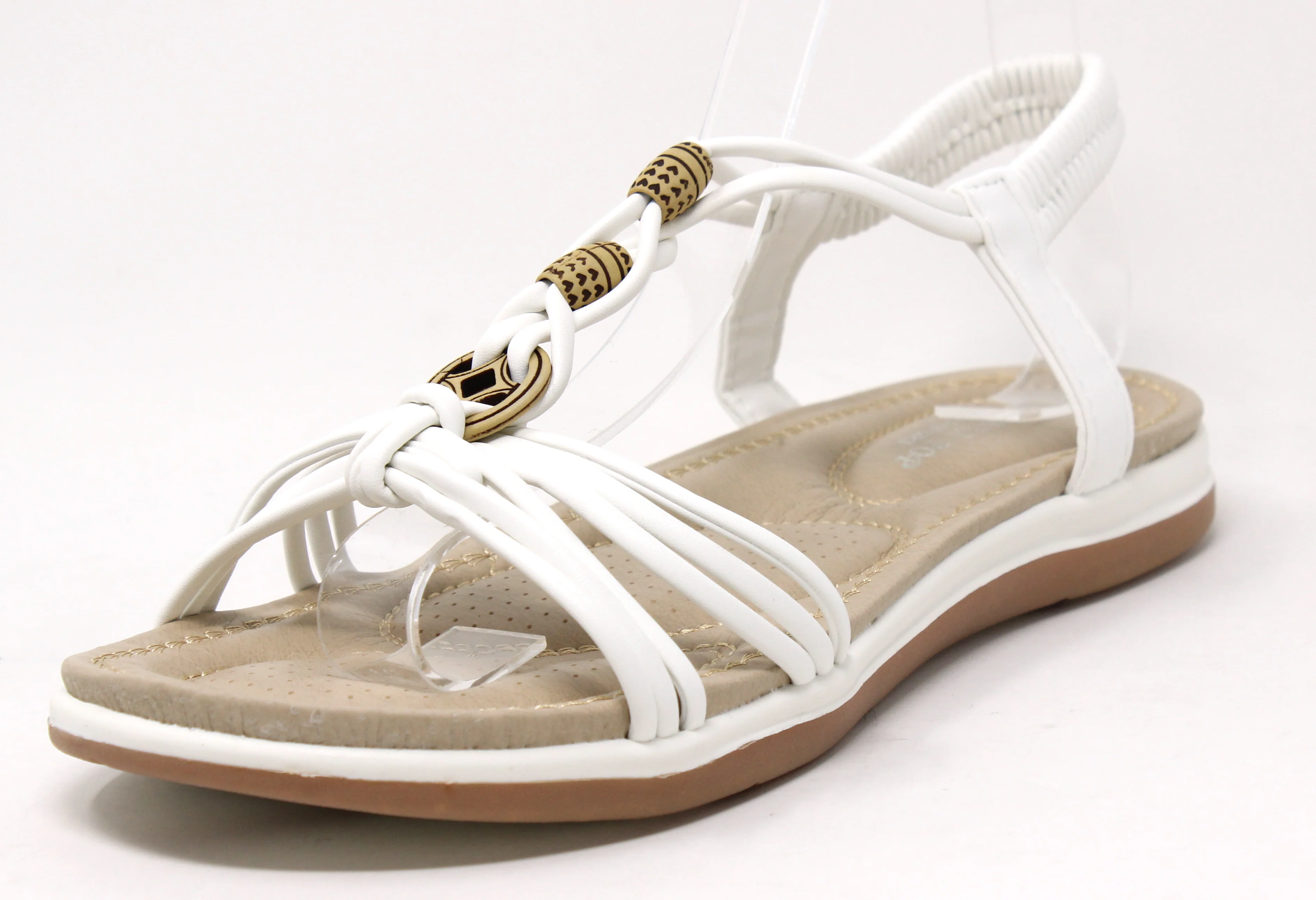 Wooden Look Beaded Sandal - Image 17