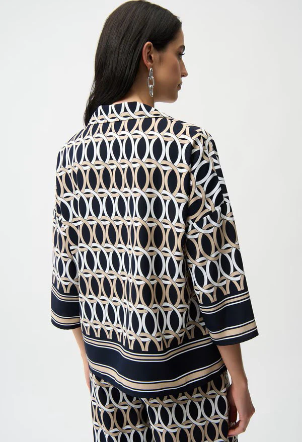 Geometric Button Closure Shirt - Image 4