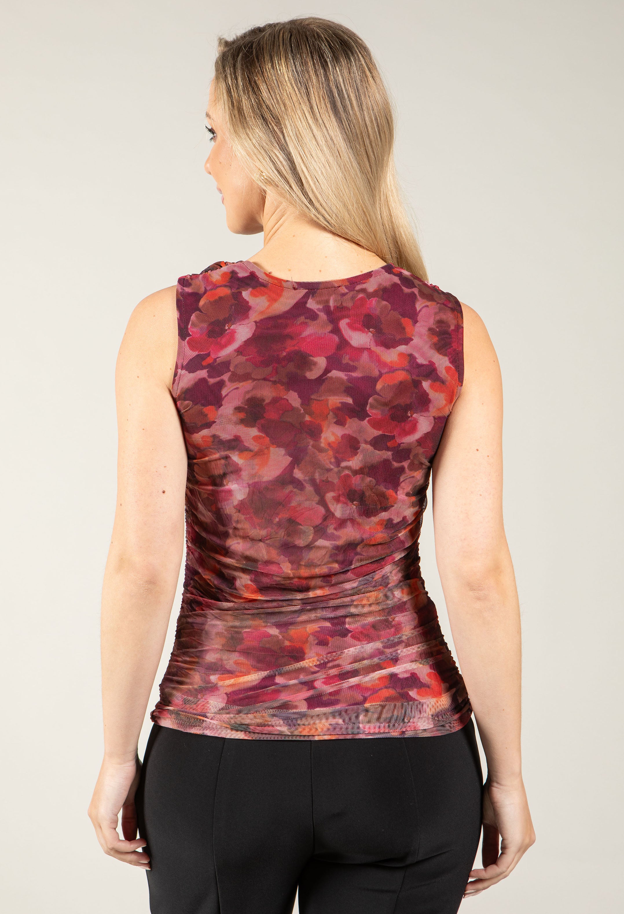 Gold Buckle Sleeveless Mesh Top - Image 4