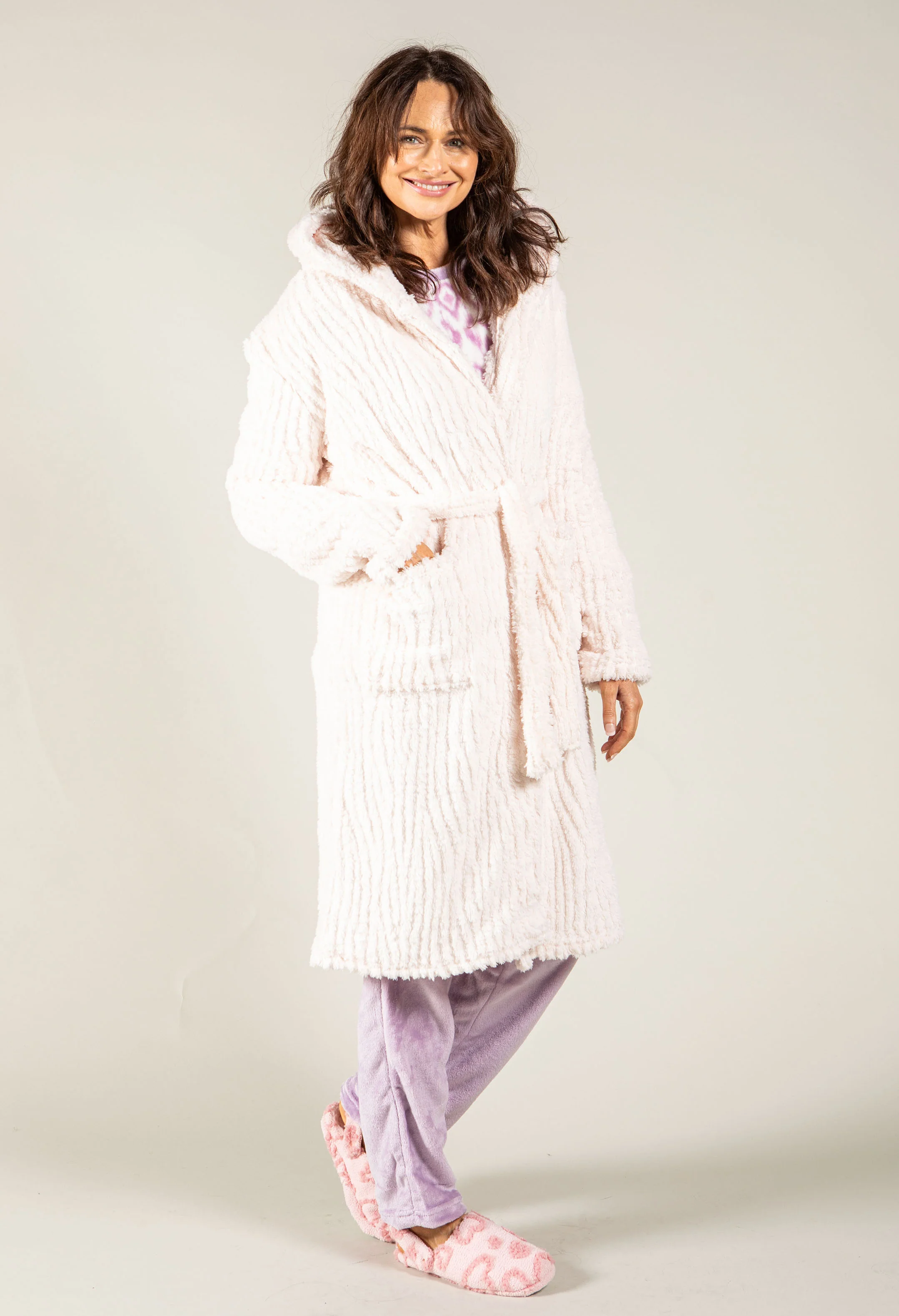 Hooded Jacquard Dressing Gown - Image 11