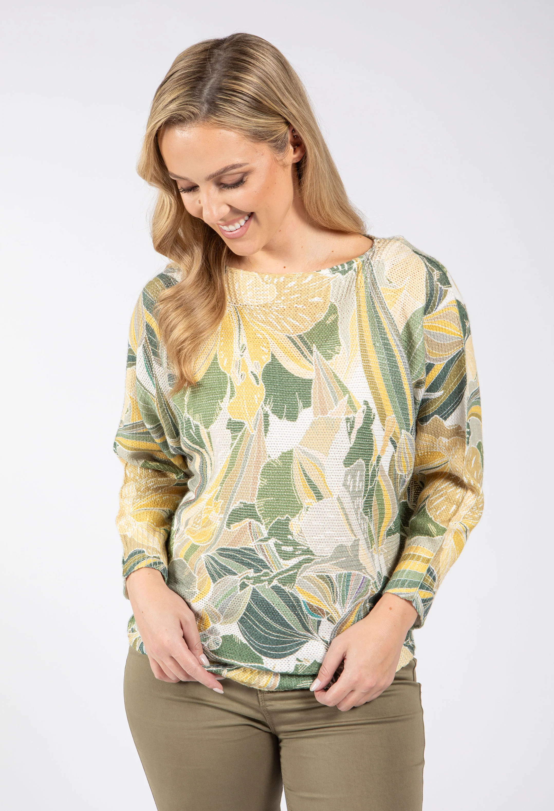 Leaf Print Knit Jumper - Image 13