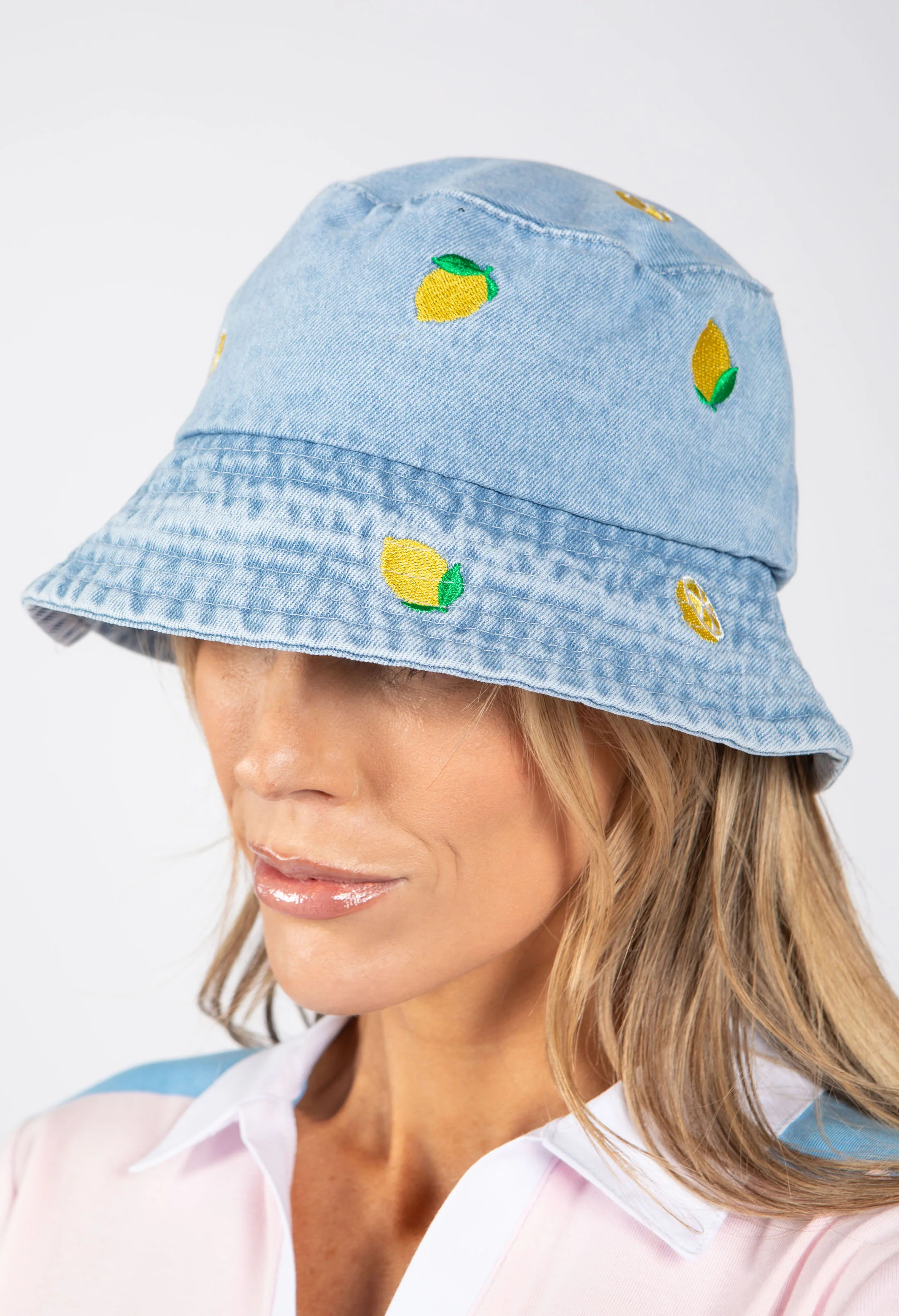 Lemon Denim Bucket Hat - Image 7