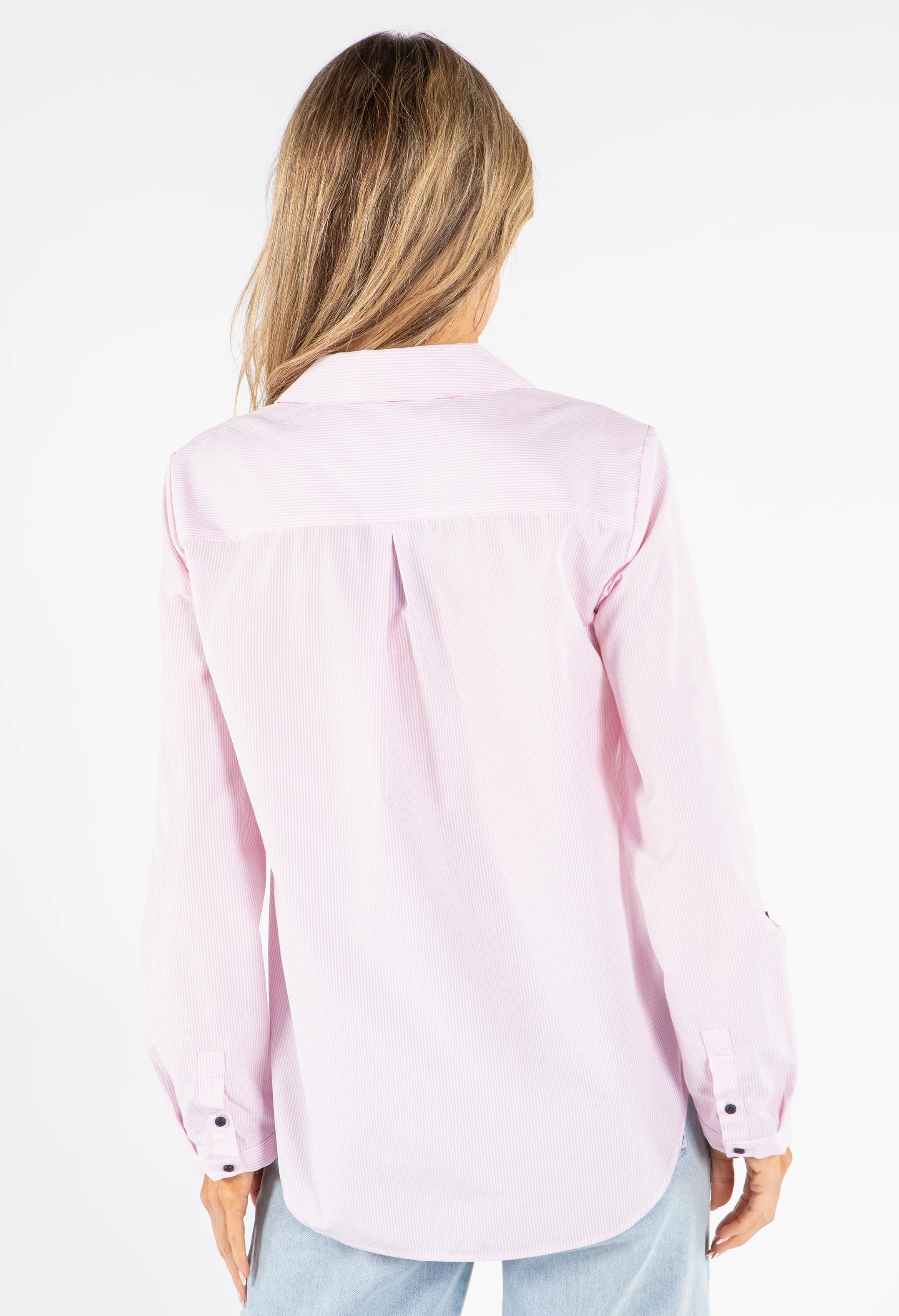 Light Striped V Neck Shirt - Image 5
