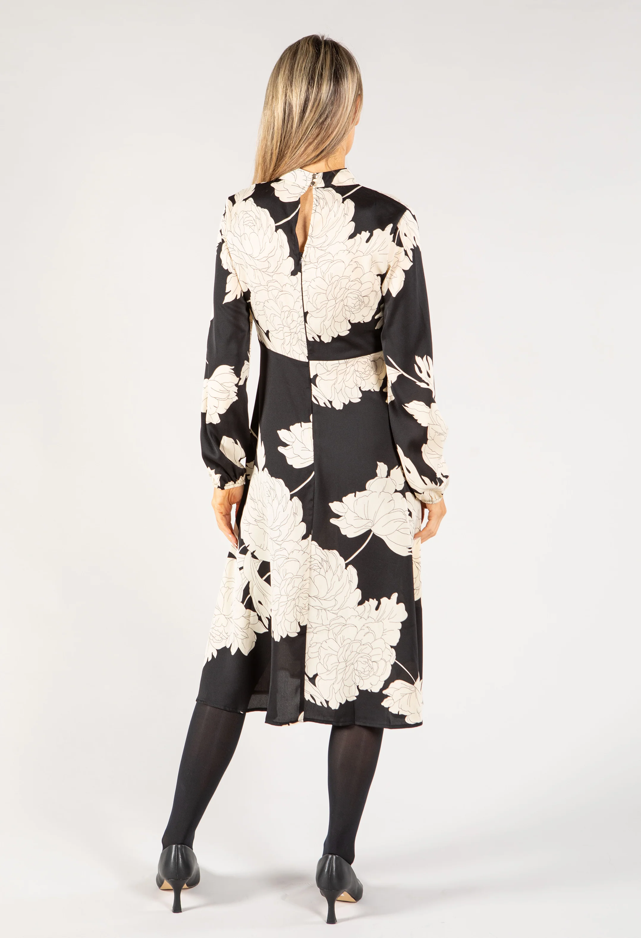 Linework Floral Print Dress - Image 3