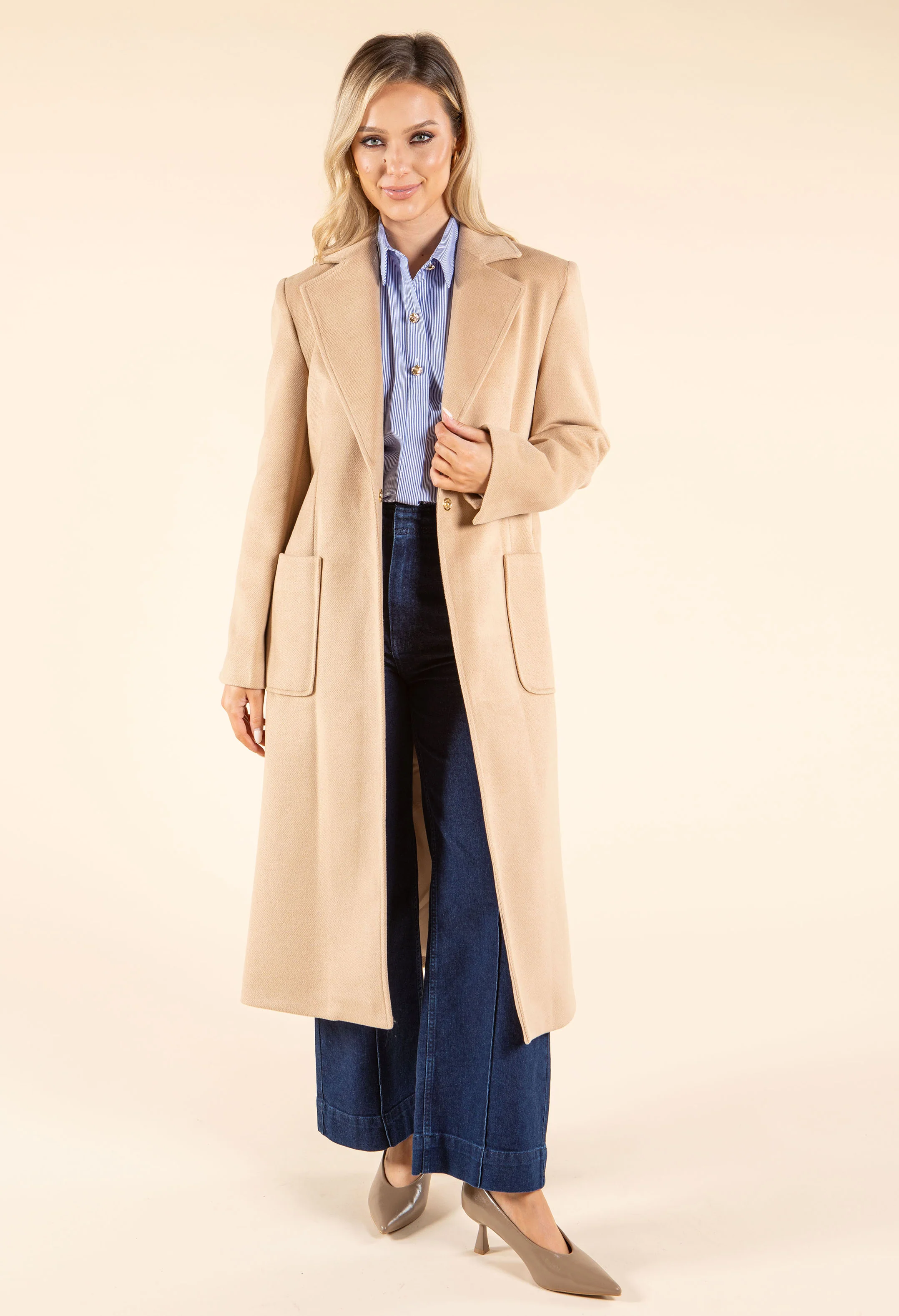 Longline Belted Trench Coat - Image 11