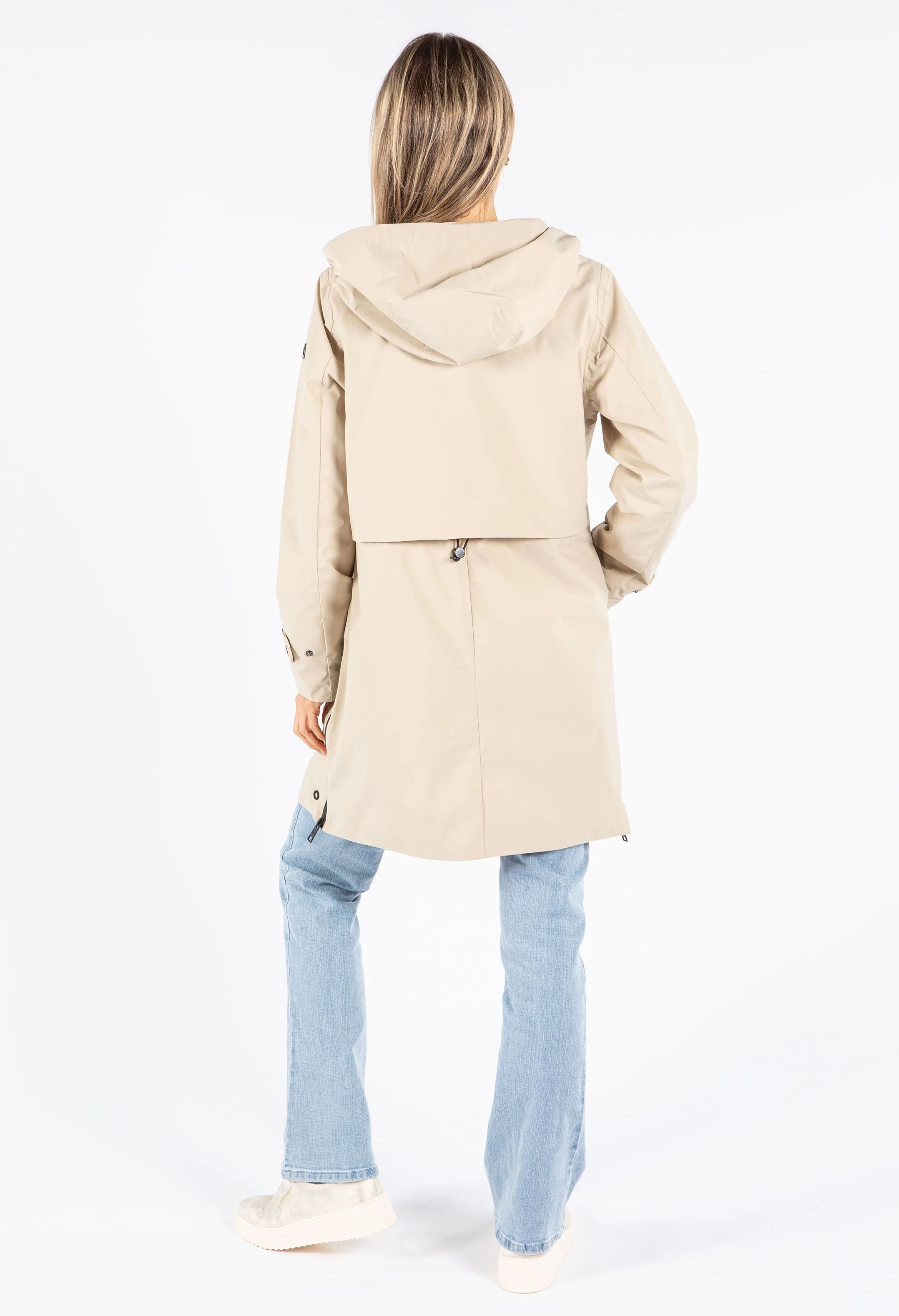 Longline Hooded Rain Jacket - Image 5