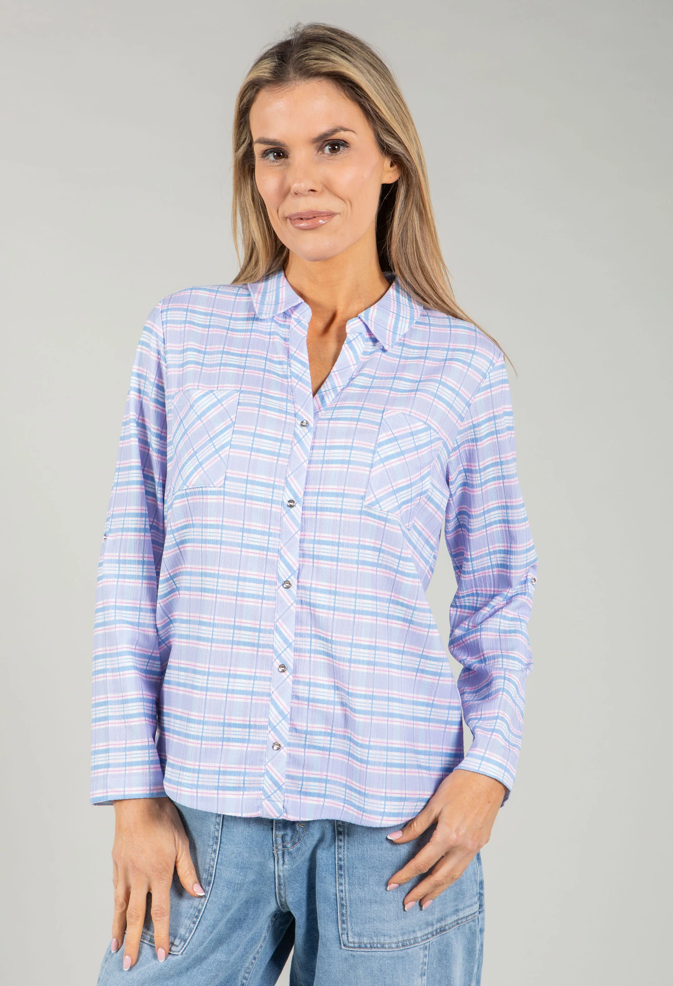Mado Soft Check Blouse - Image 2