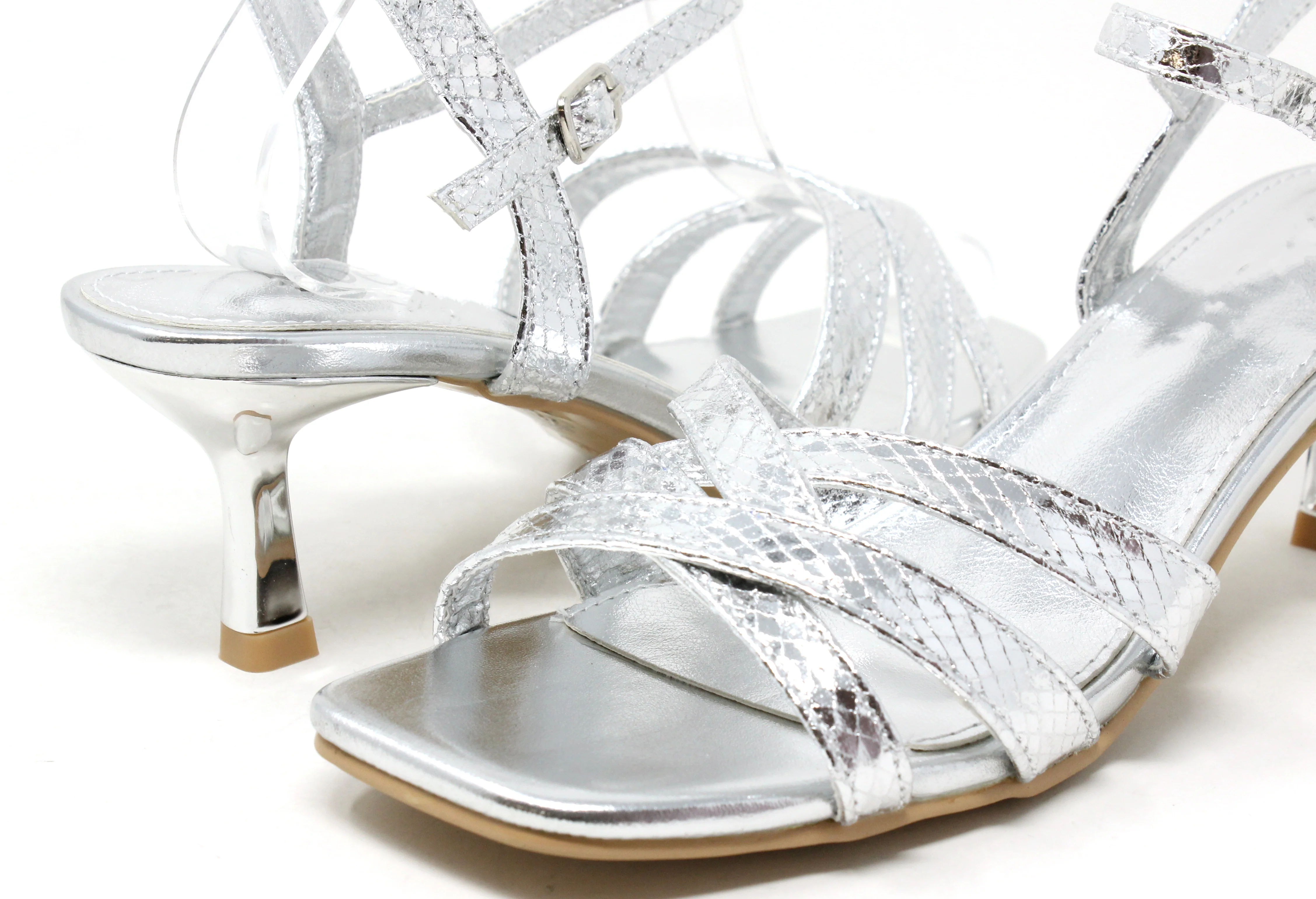 Metallic Snake Design Heel - Image 15