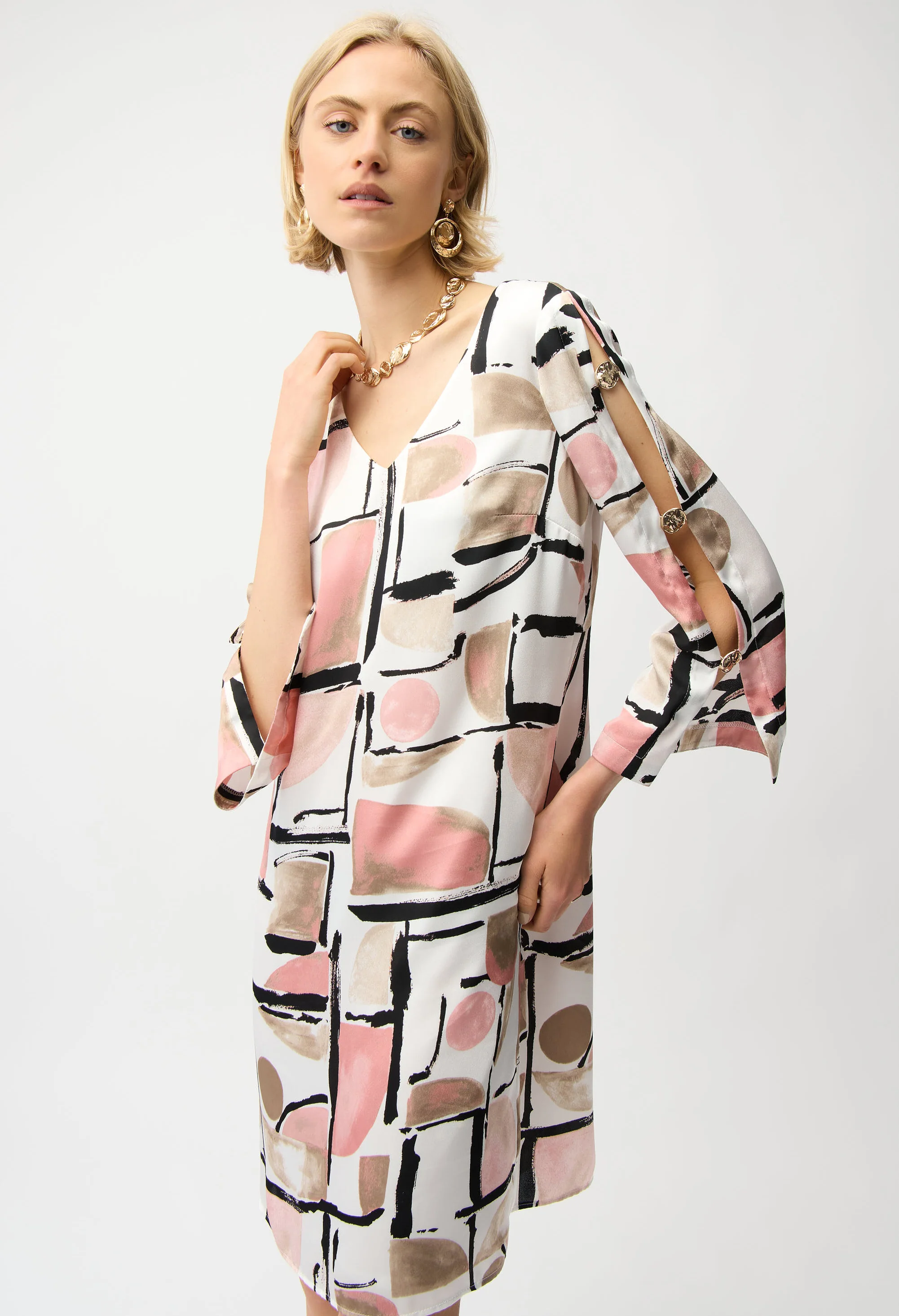 Mini Shift V-neck Dress - Image 3