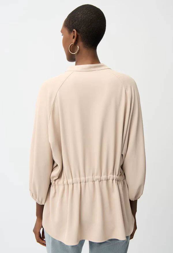Mock Neck Puff-Sleeve Blouse - Image 4