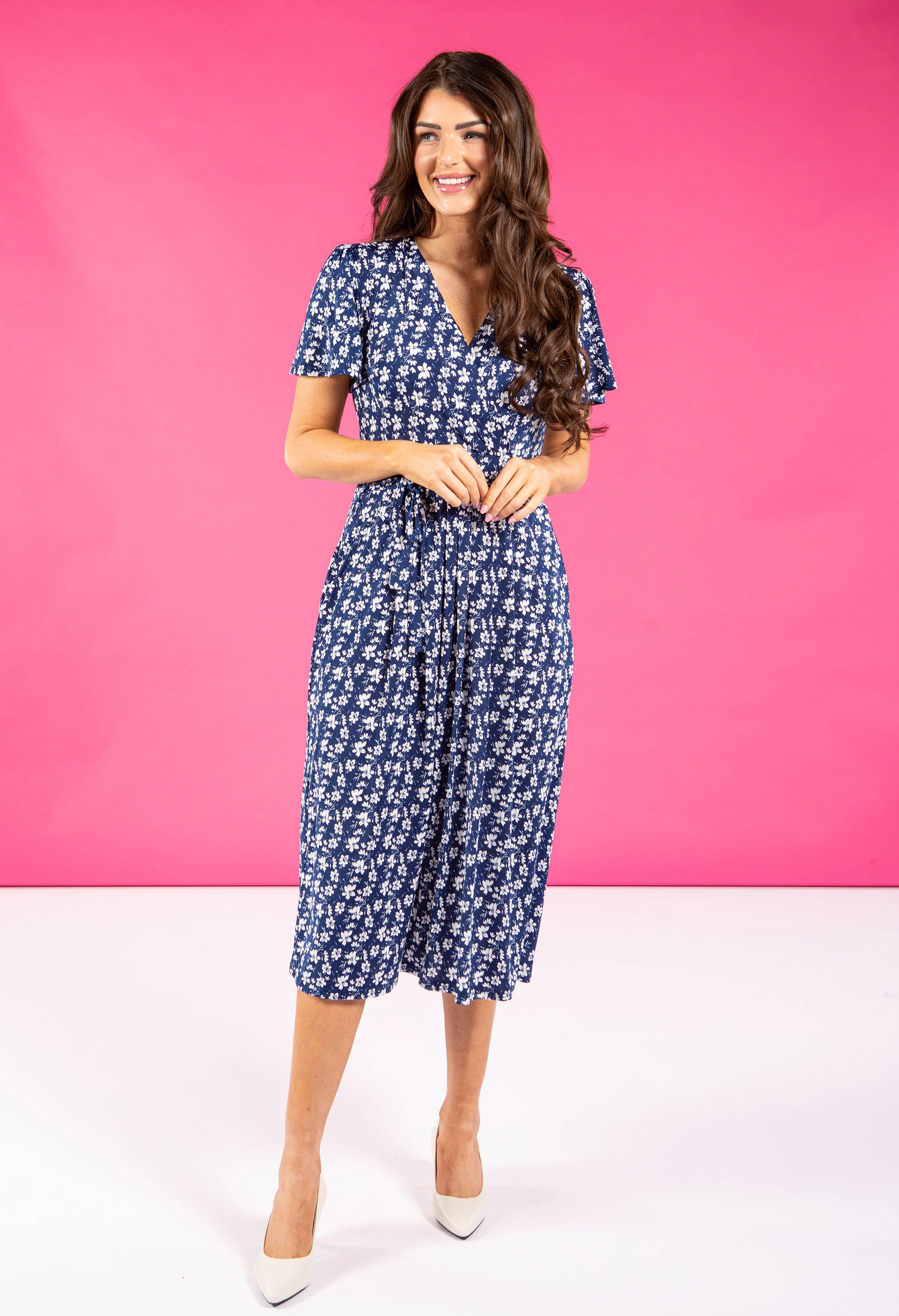 Plaza Floral Print Wrap Dress - Image 3