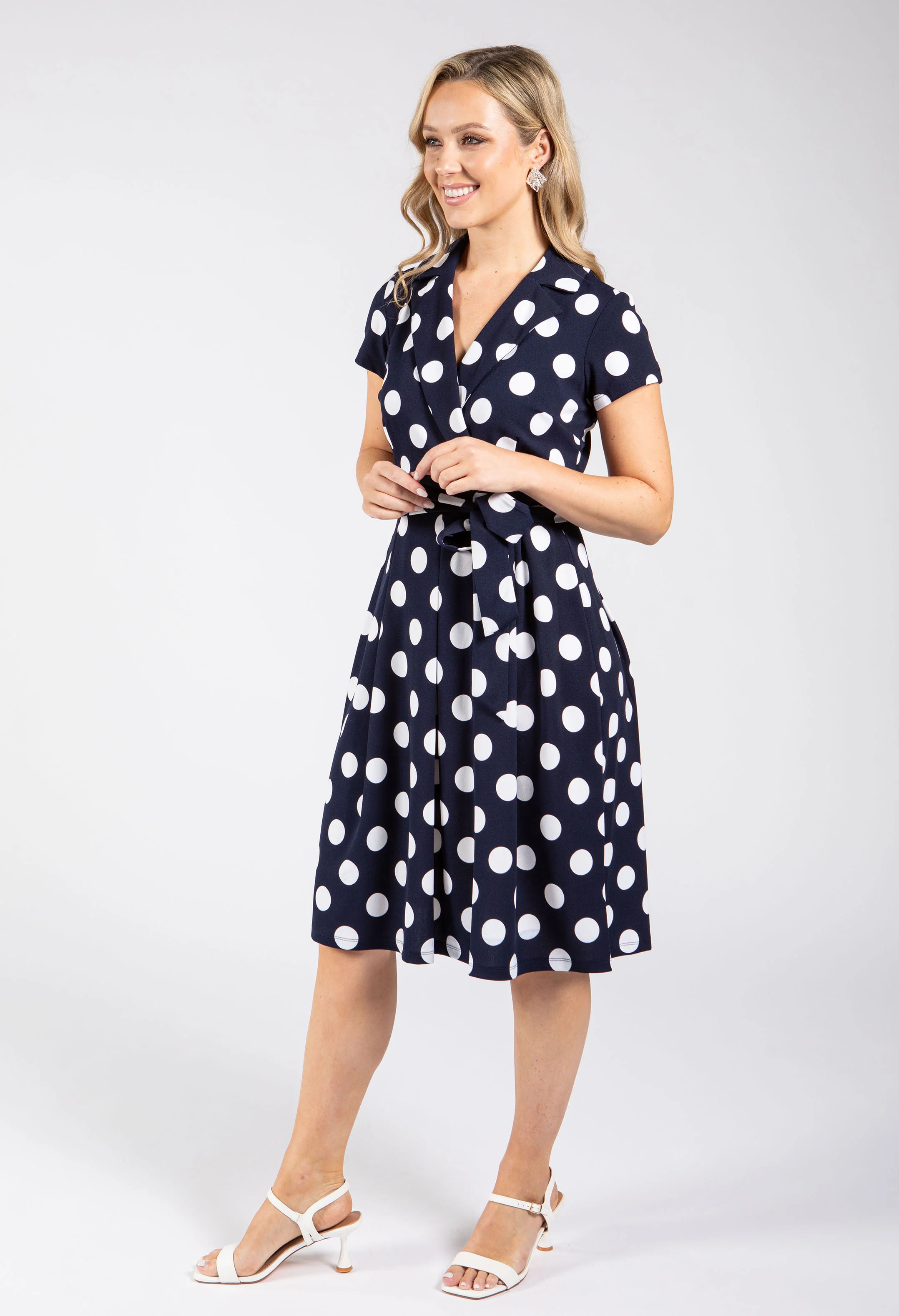 Polka Dot Blazer Dress - Image 3