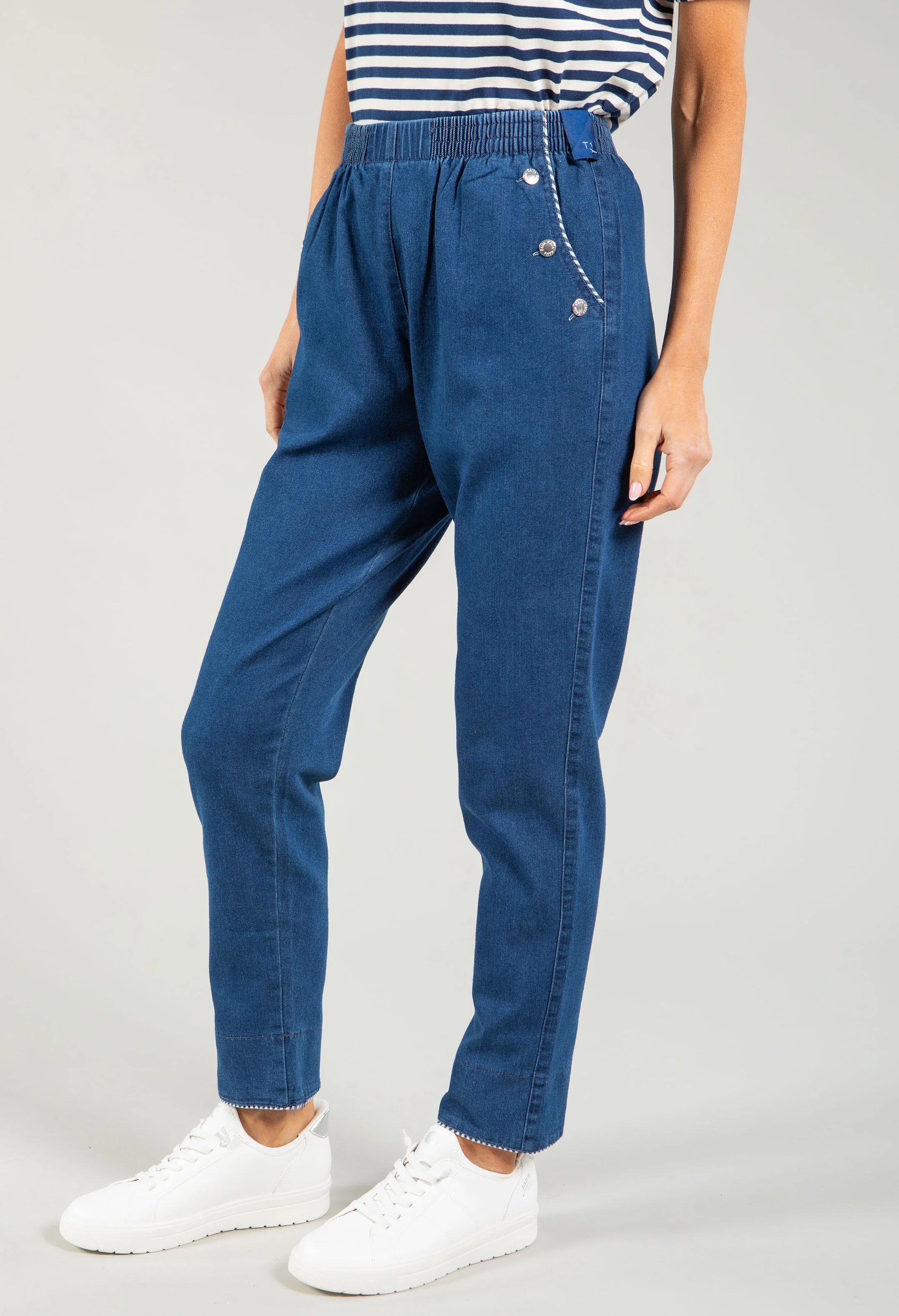 Pull-On Denim Look Trousers - Image 3