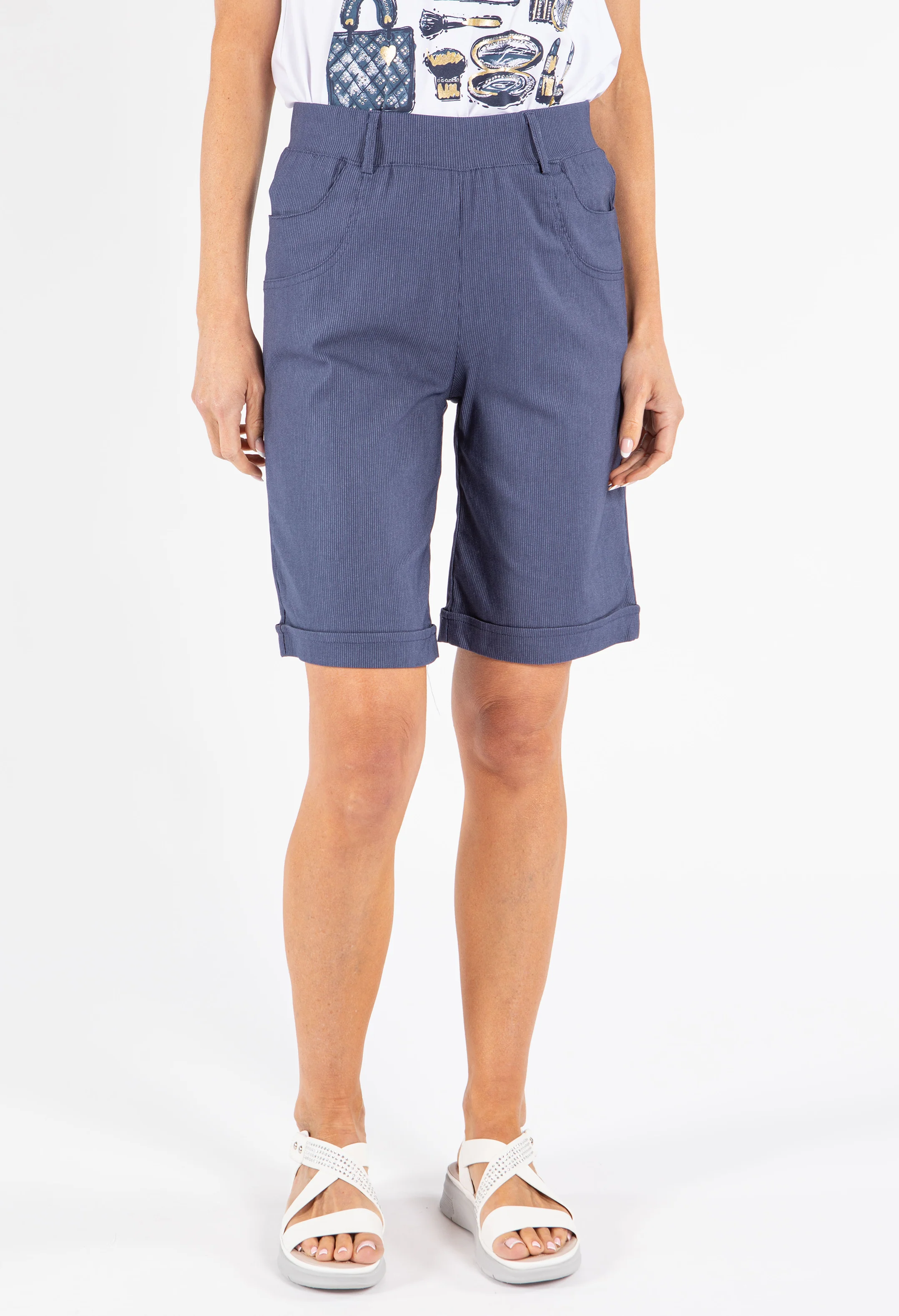 Pull On Light Stripe Shorts - Image 7