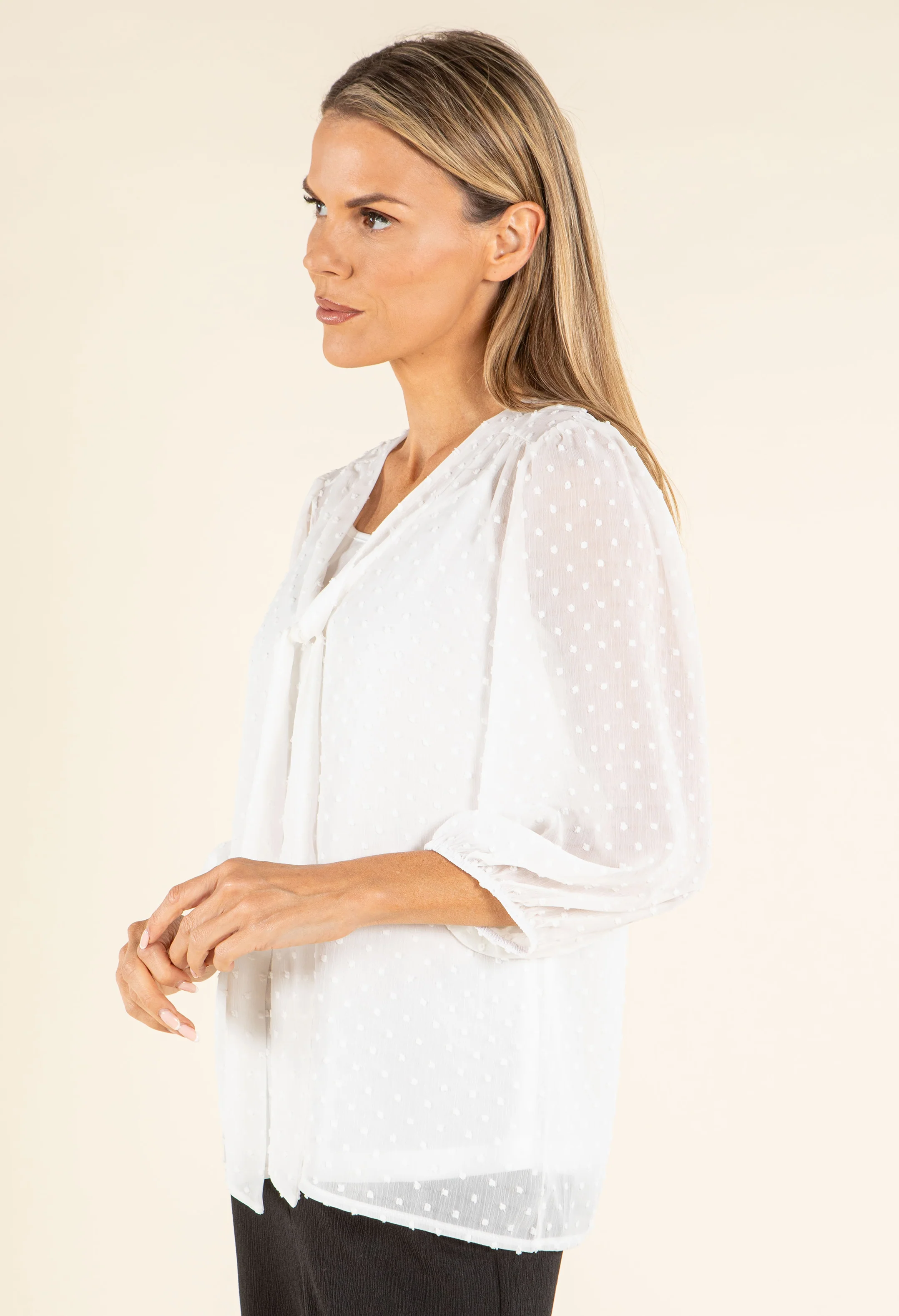 Pussy Bow Chiffon Blouse - Image 8